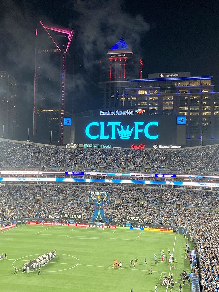 Charlotte FC Queen Charlotte TIFO from their inaugural home match on March 5, 2022. 