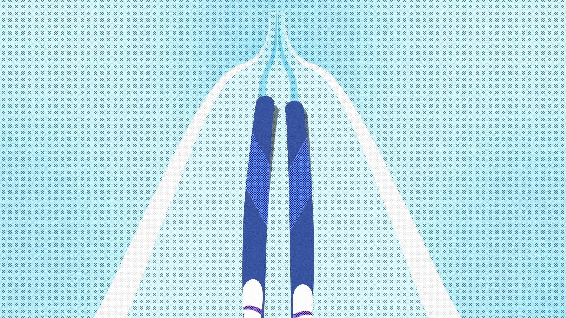 Illustration of a ski jump.