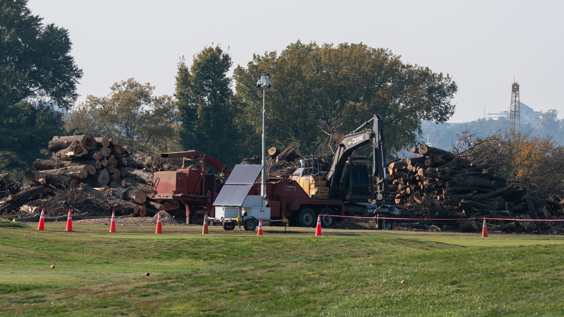 East Potomac Golf Course, where hundreds of trees were cut down as part of a renovation project under U.S. President Donald Trumpâs administration, is seen in Washington, D.C., on October 27, 2026,
