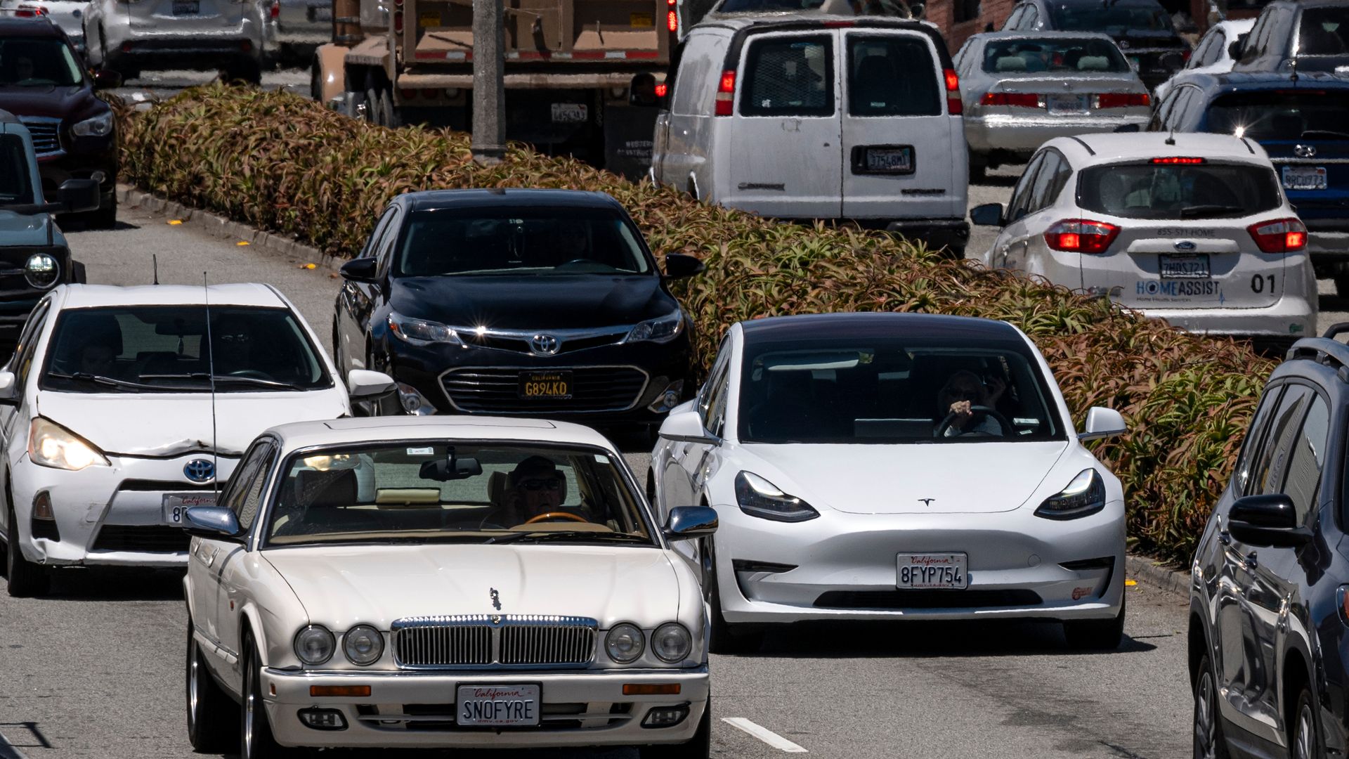 Traffic in San Francisco as gas prices rise.