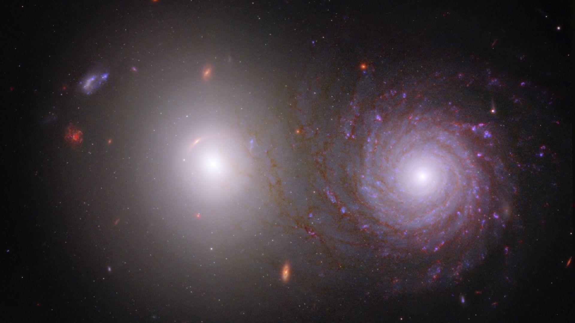 Two galaxies side by side