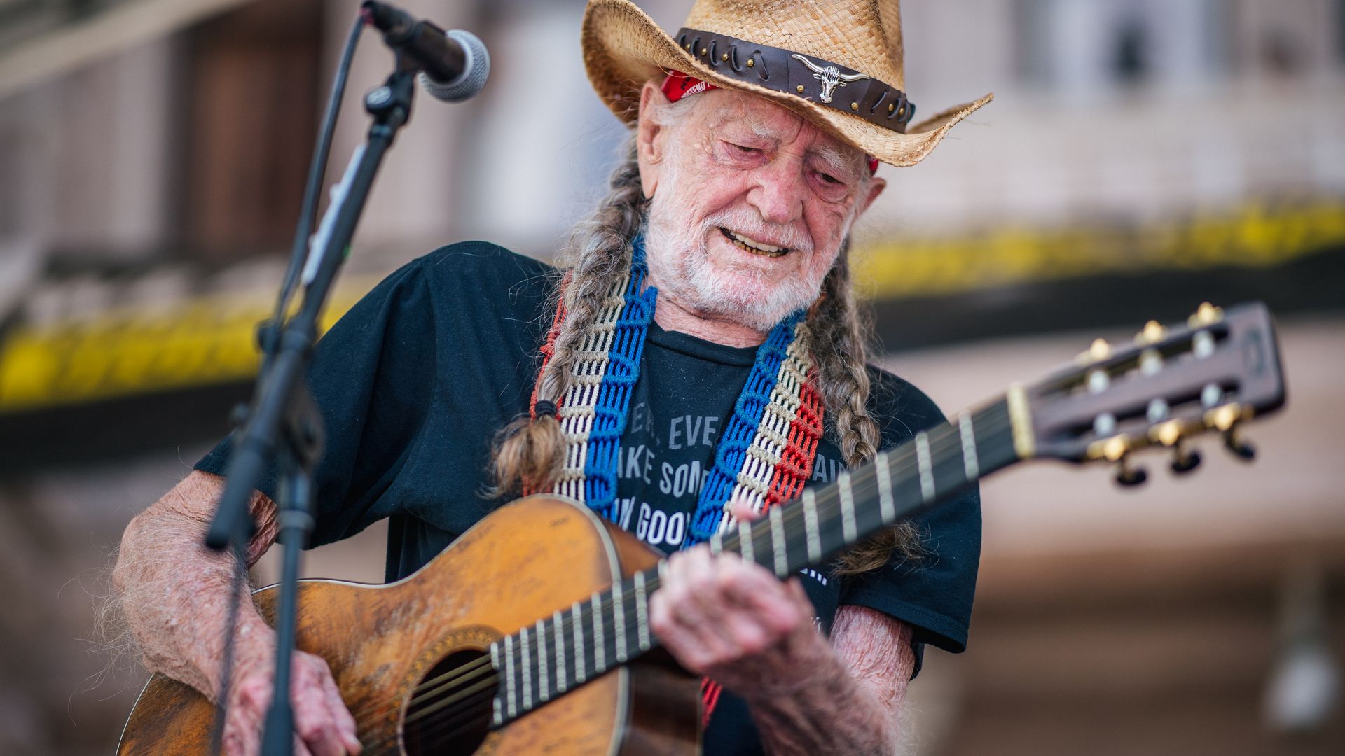 Willie Nelson in performance.