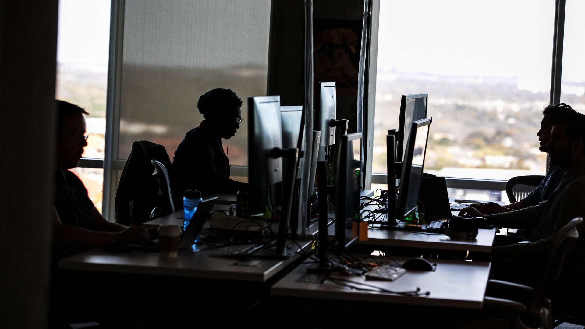 Content moderators work at a Facebook office in Austin, Texas.