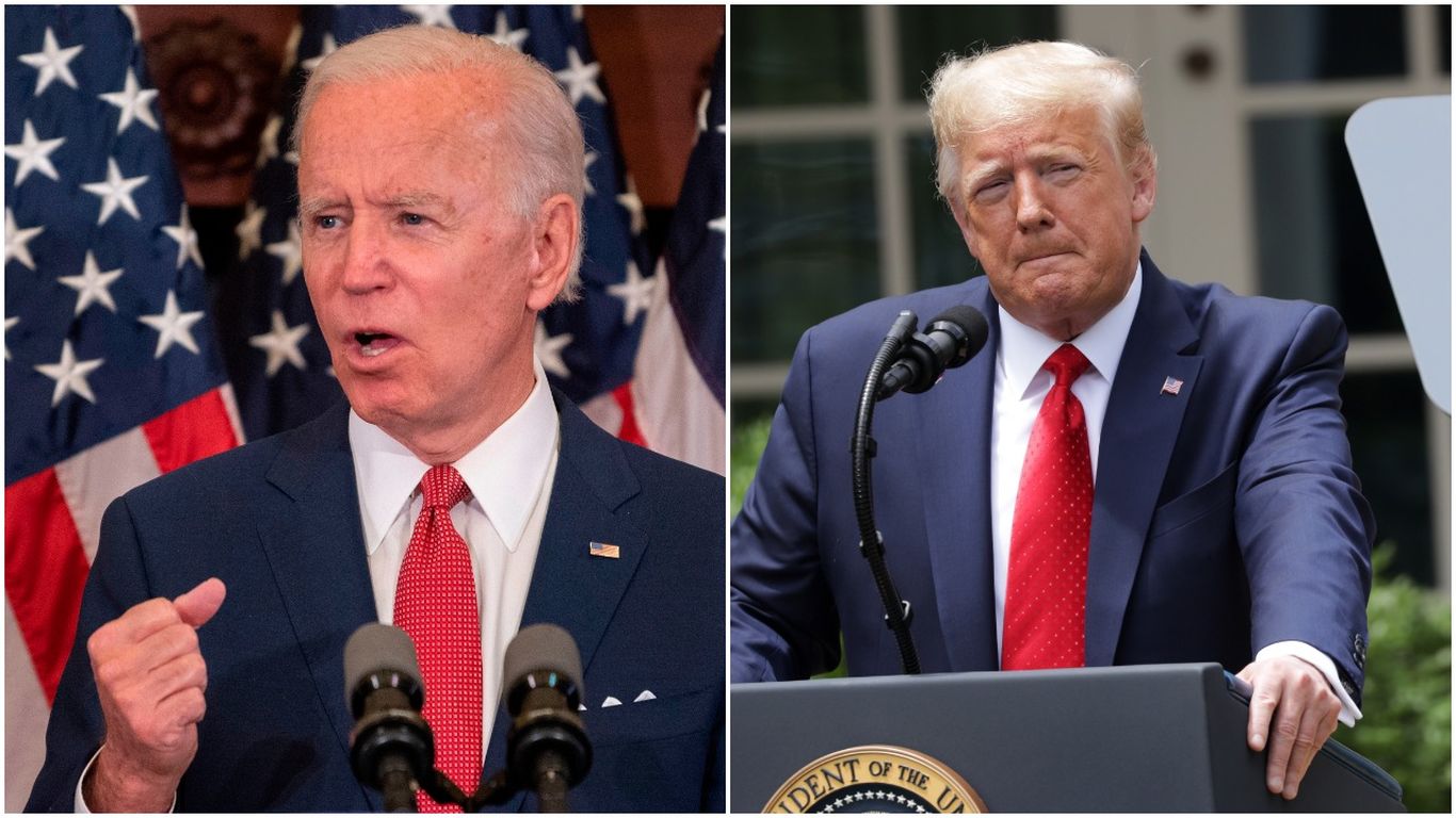 Poll shows Biden leading Trump in six crucial swing states