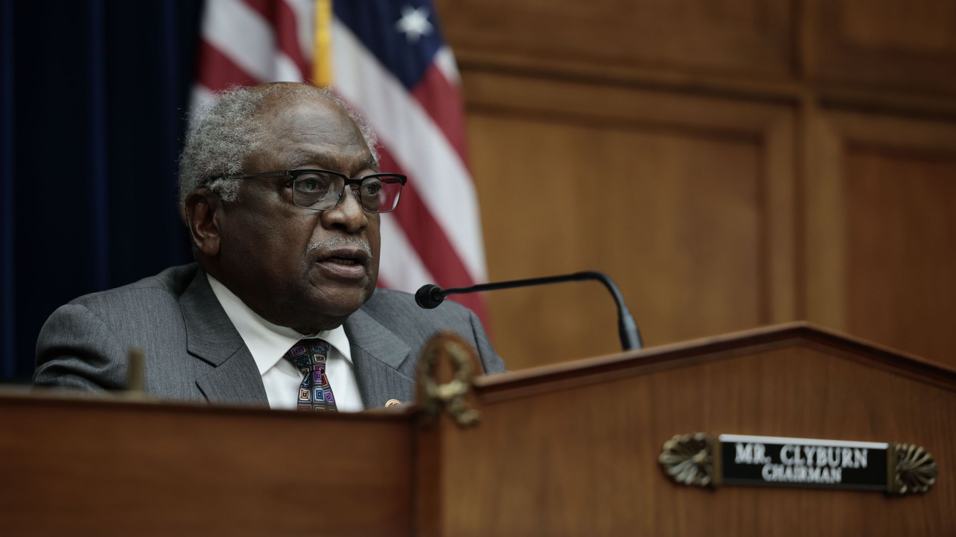 Photo of Jim Clyburn sitting in a chamber