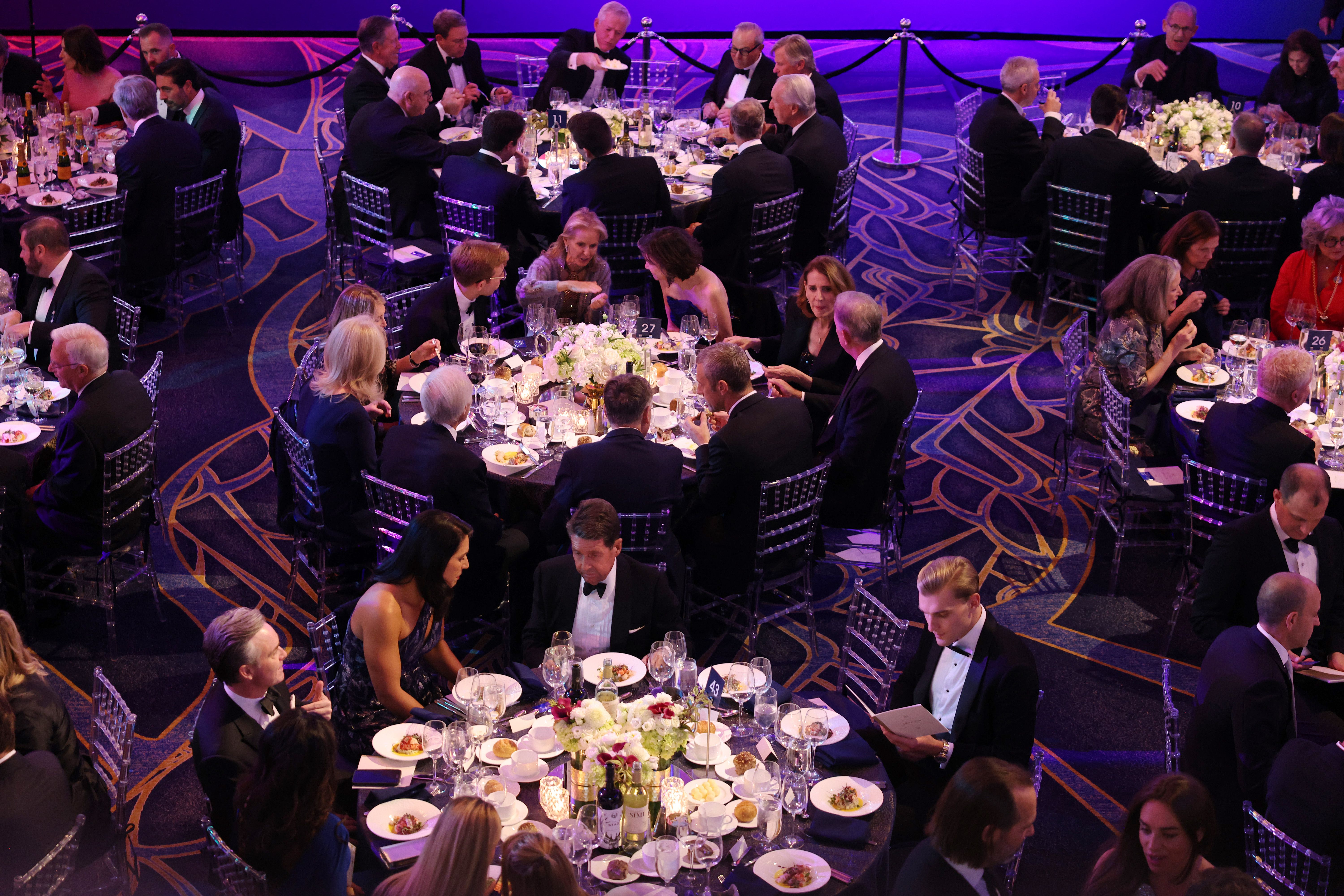  Guests attend the annual Alfred E. Smith Foundation Dinner at the New York Hilton Midtown on October 17, 2024 in New York City. 