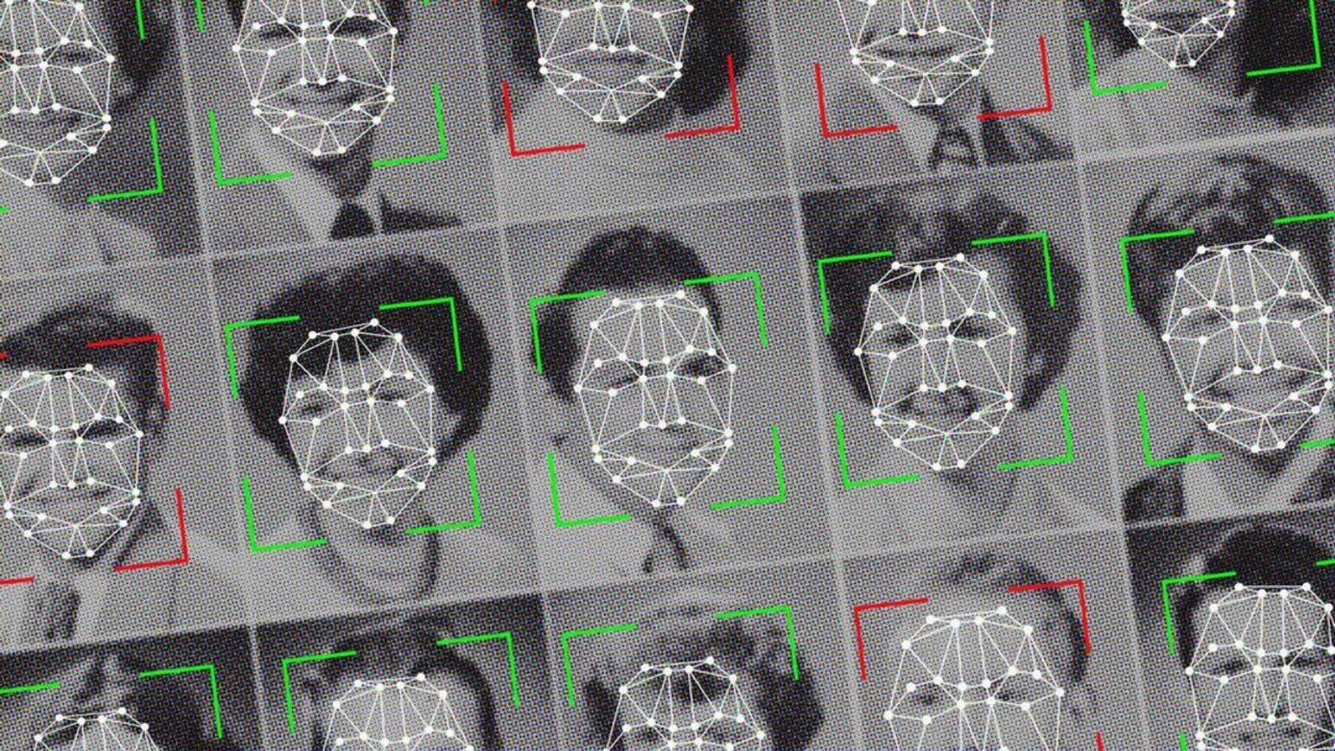Illustration of a facial recognition system
