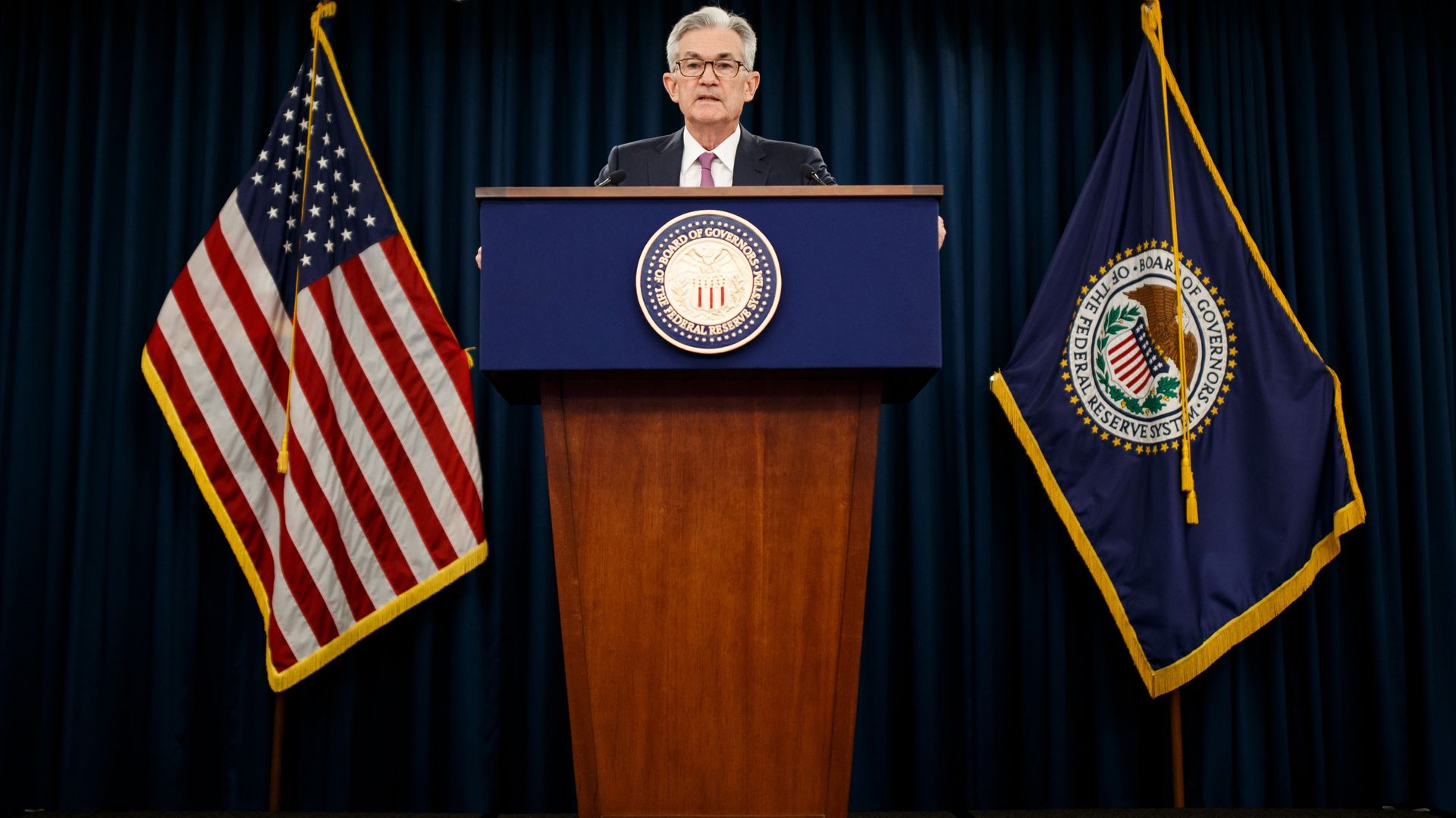 WASHINGTON , June 19, 2019 -- U.S. Federal Reserve Chairman Jerome Powell speaks at a press conference in Washington D.C., the United States, on June 19, 2019