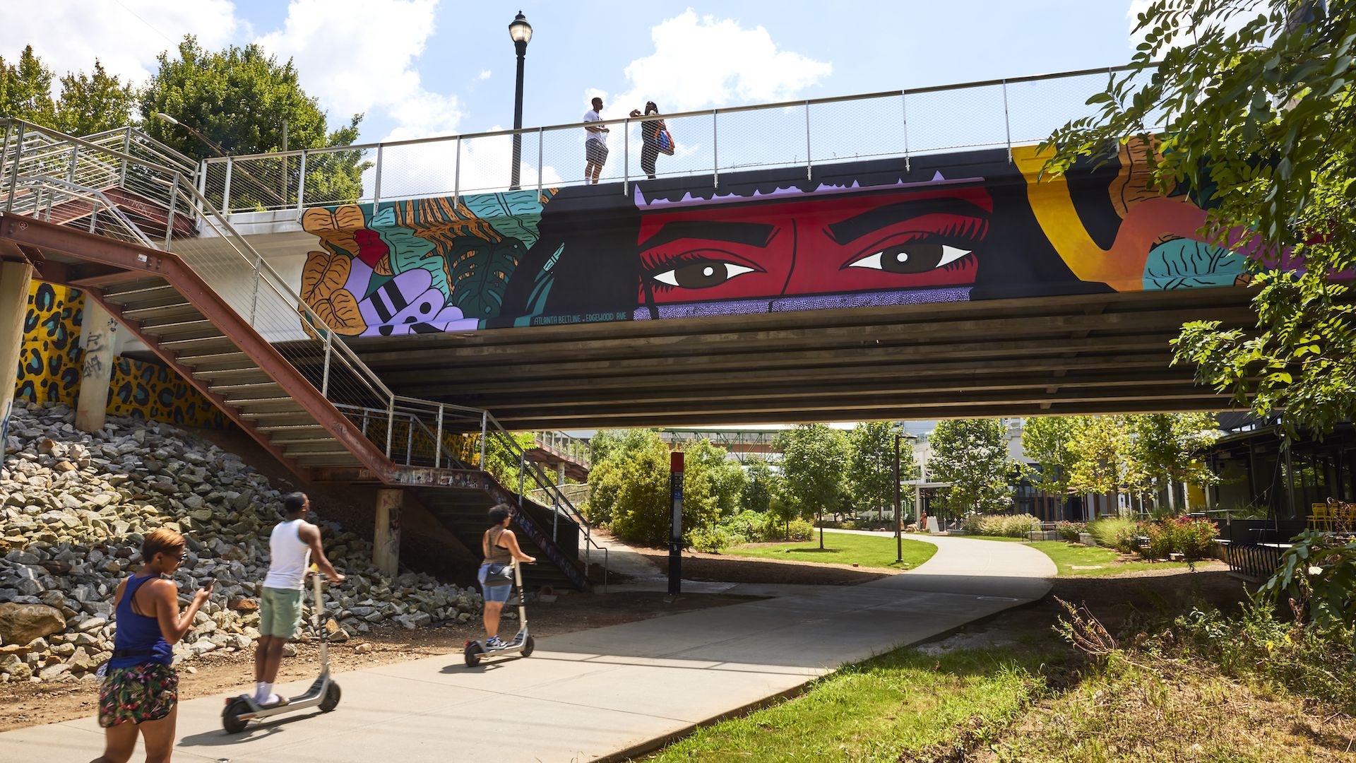 Users along the Atlanta BeltLine Eastside Trail.