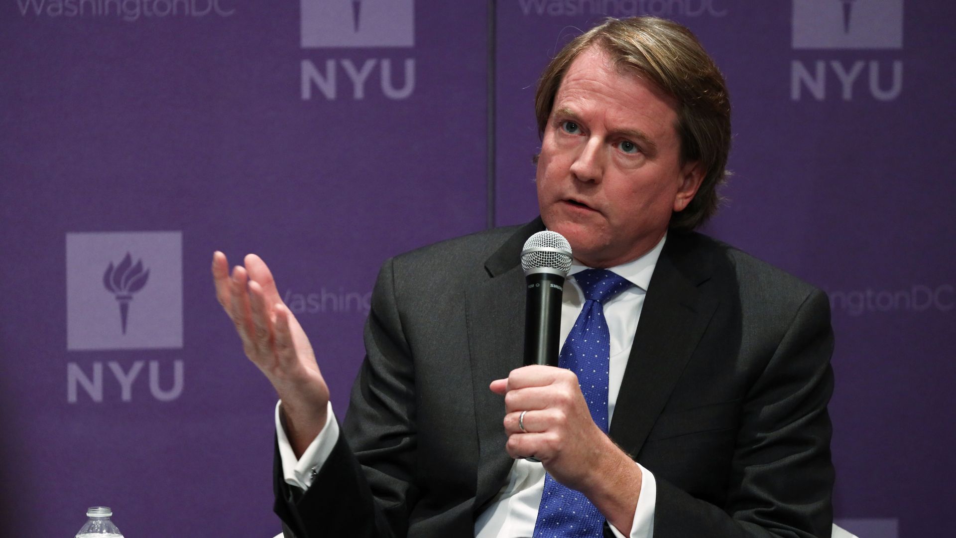 Former White House counsel Don McGahn during a discussion on December 12, 2019 at the NYU Global Academic Center in Washington, DC.