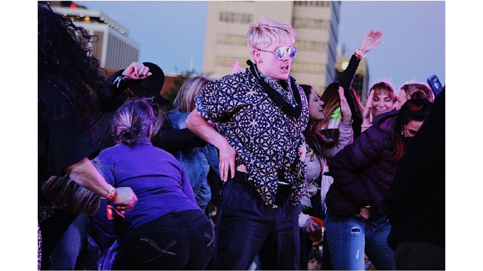 Dancers at a previous GMF go wild.