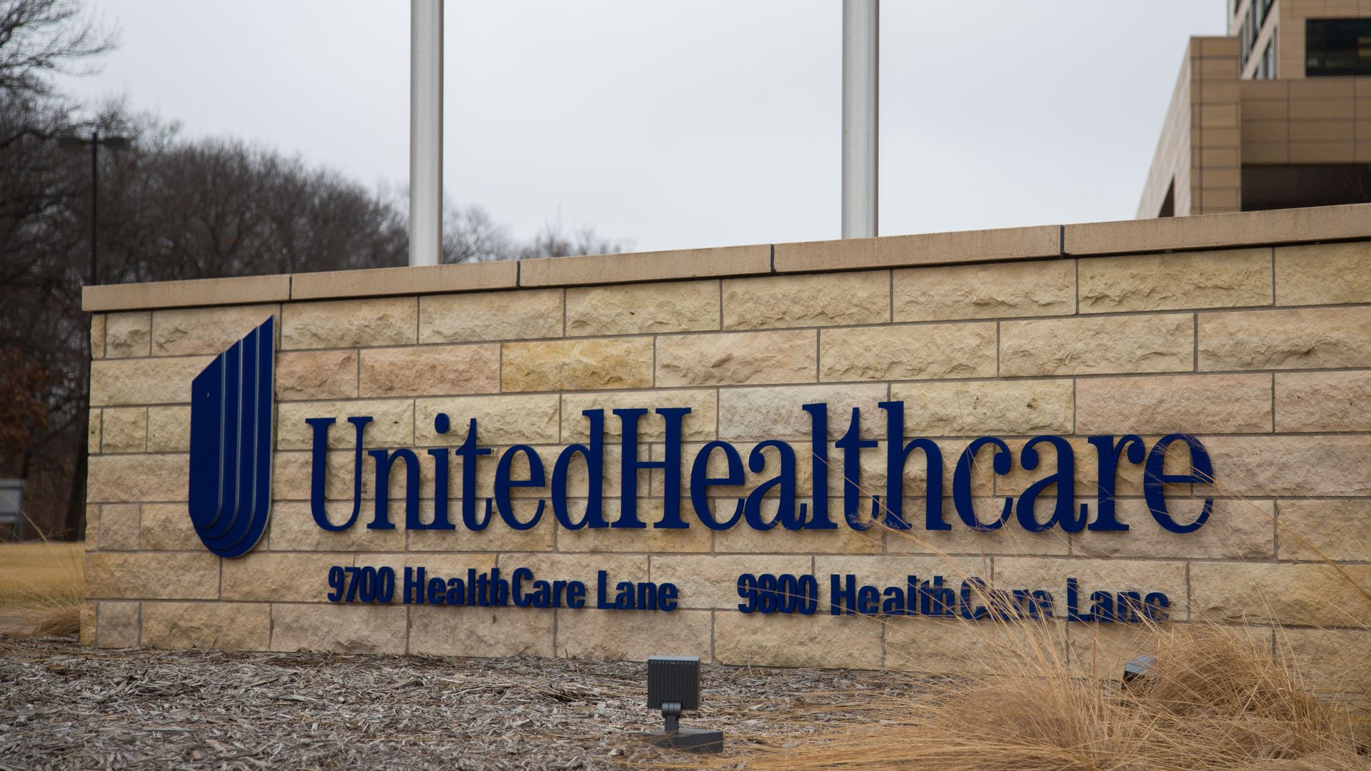 UnitedHealthcare headquarters sign.