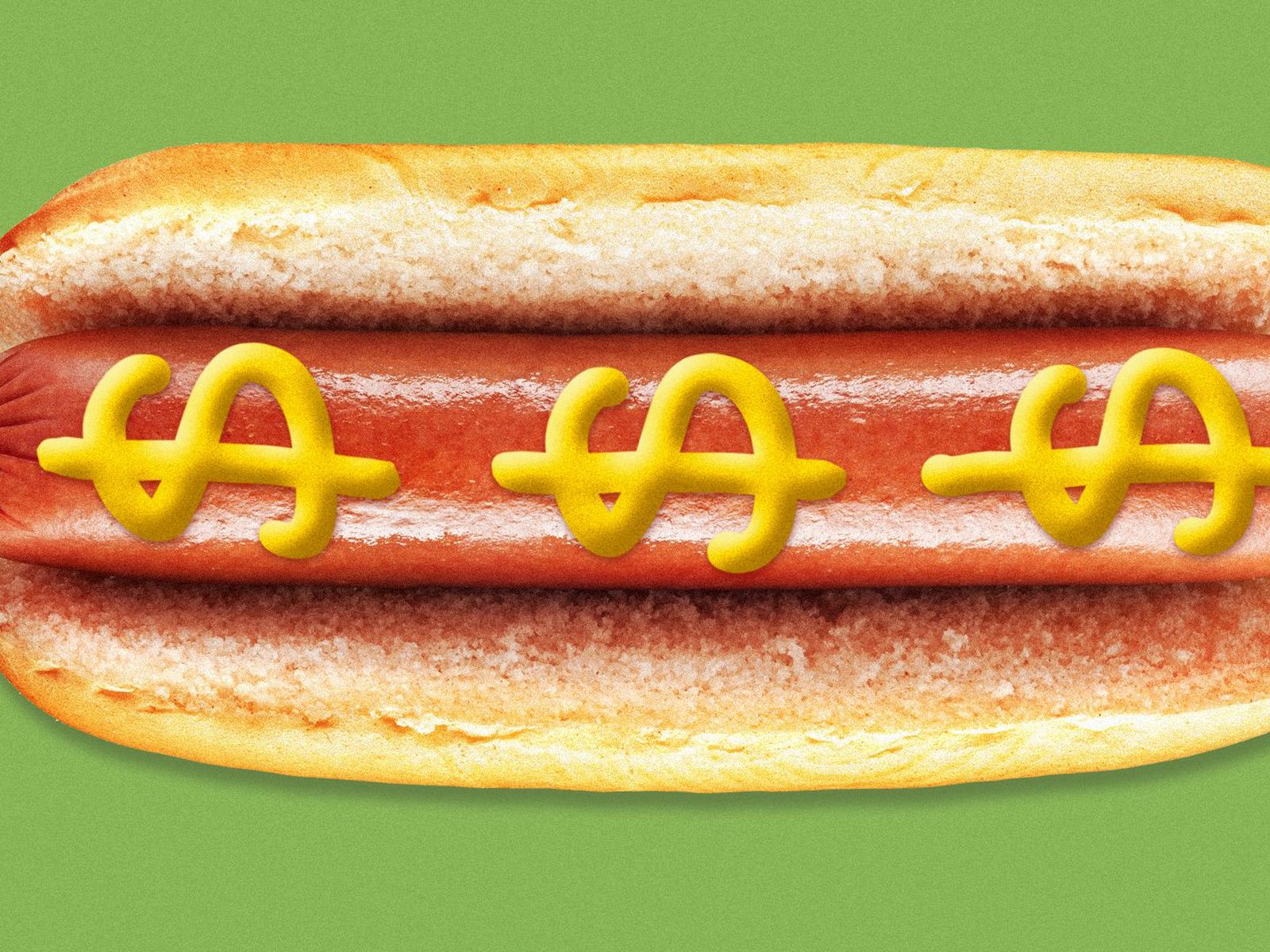 The Mustard and the Hot Dog, eating hot dogs on Dollar Hot Dog