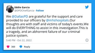 Dallas police chief calls hospital shooting "failure of our criminal