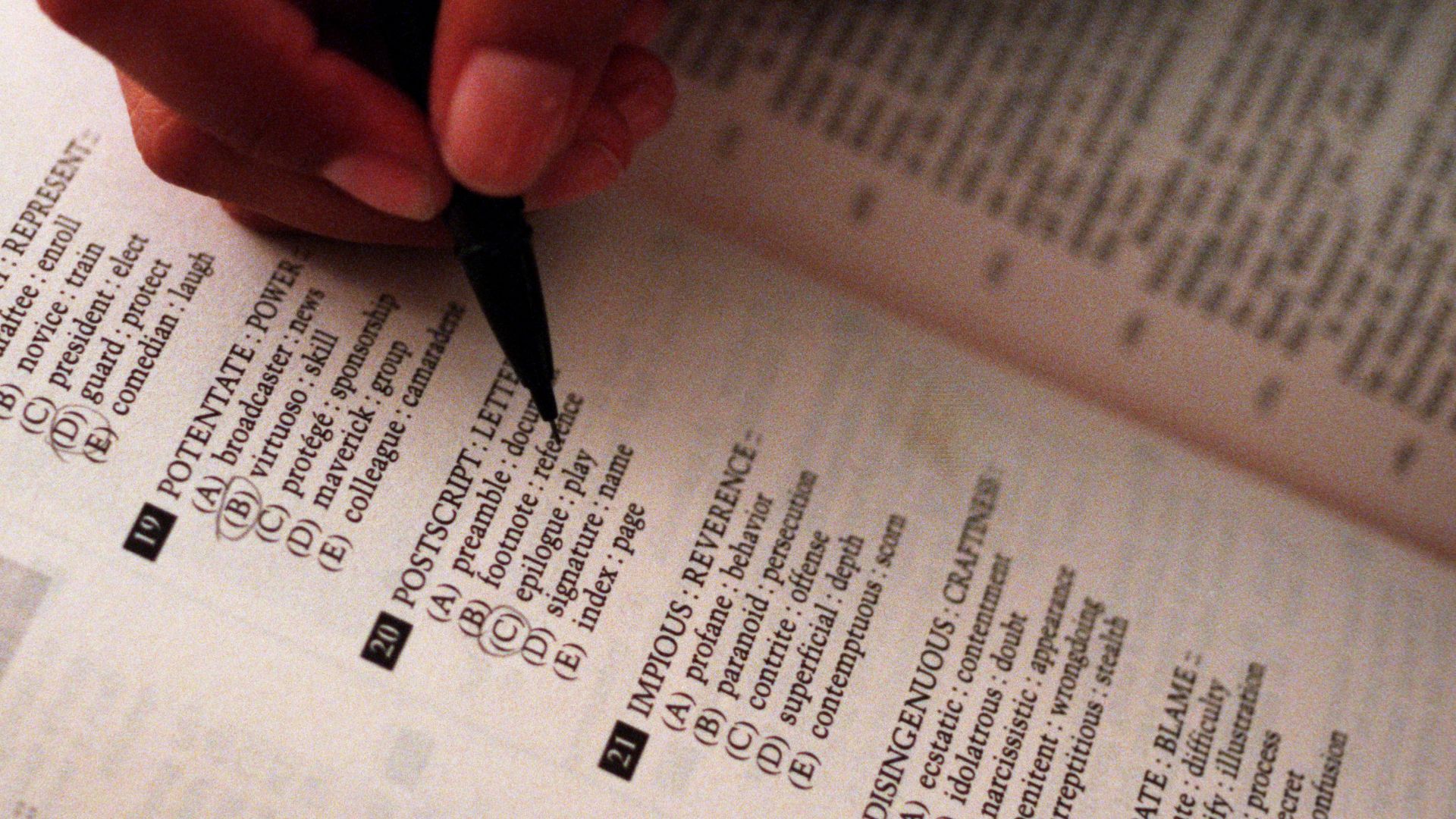 Student preps for SAT test