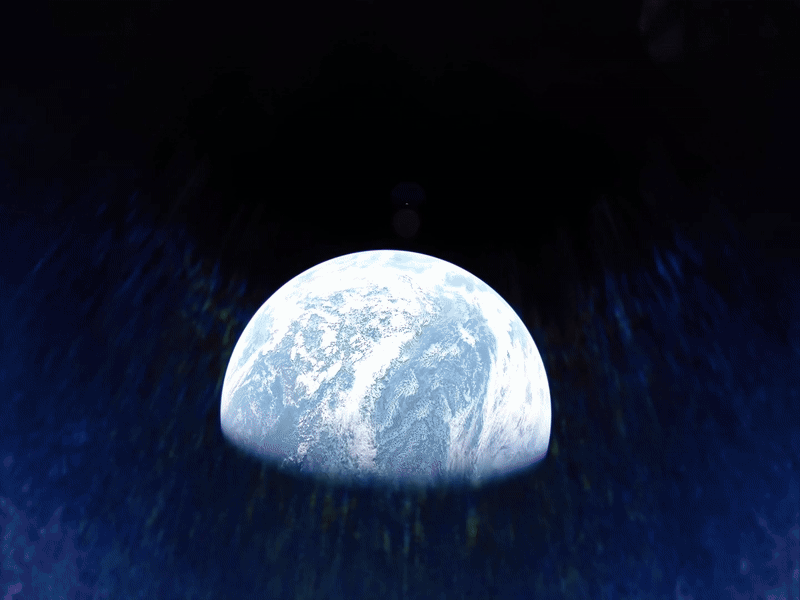 A moving view of Earth from outer space