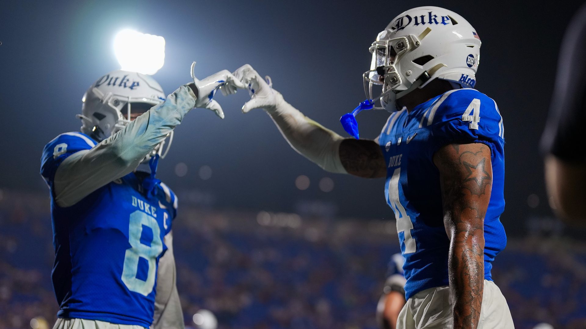 Duke players celebrate.