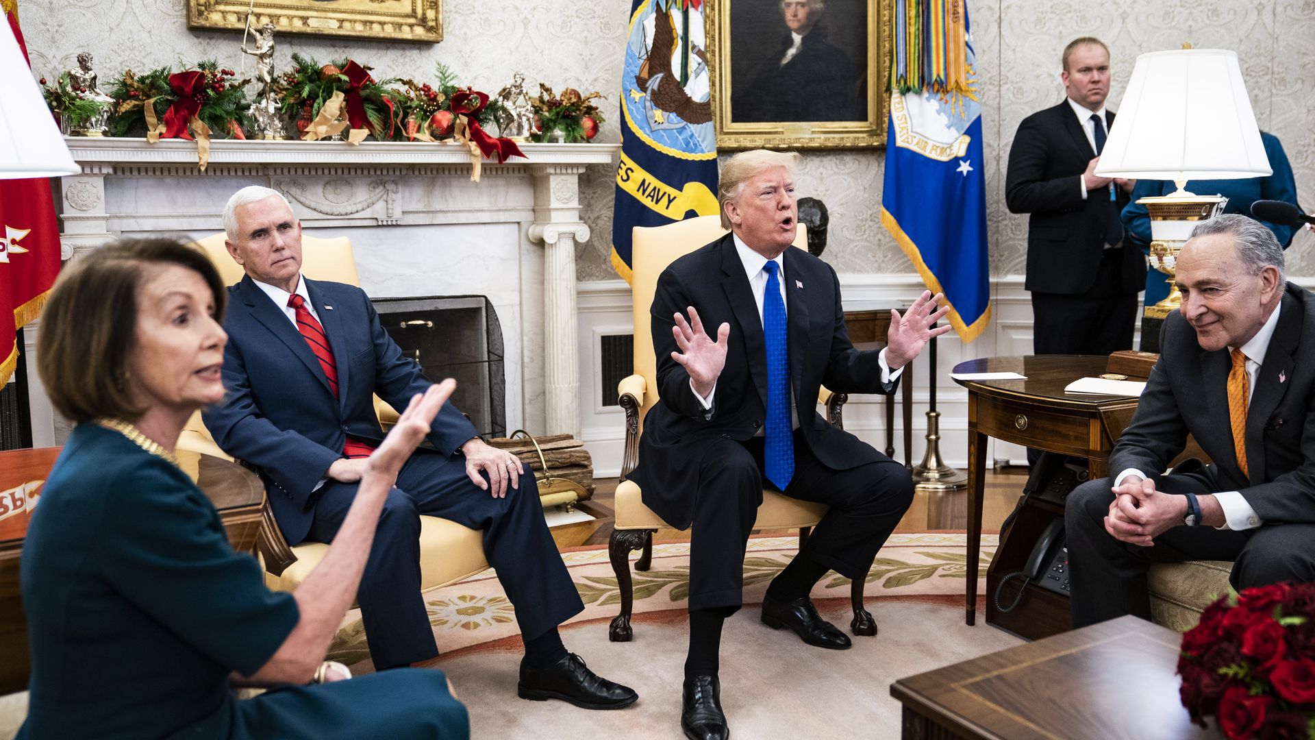 Pelosi, Pence, Trump and Schumer