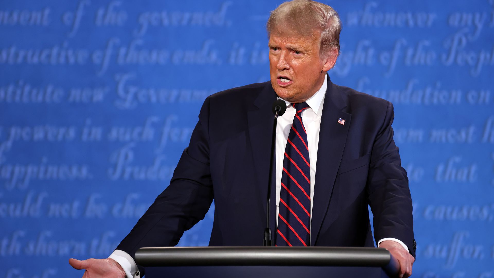 President Trump at a debate.