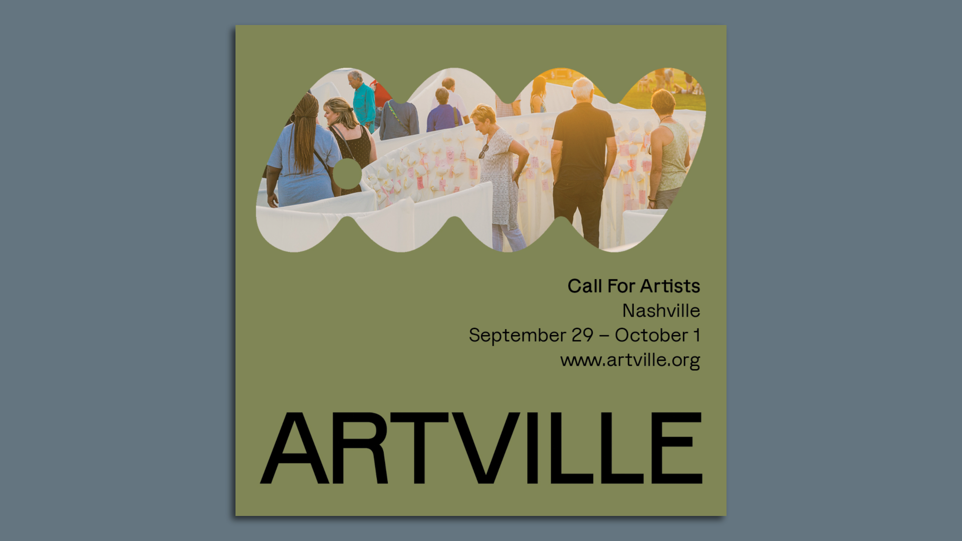 A poster for a Nashville art fair Artville running Sept. 29-Oct. 1.