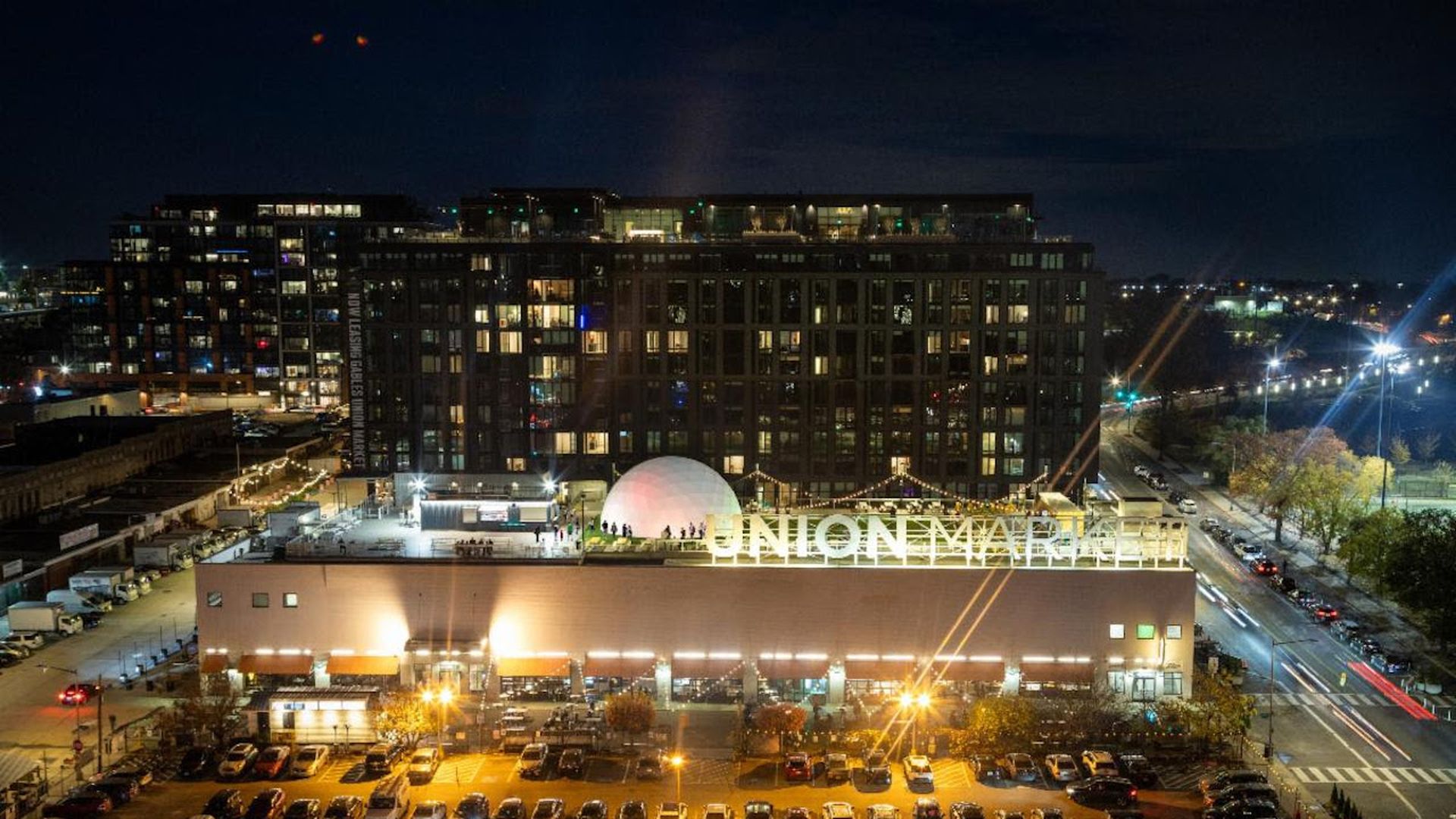 Union Rooftop Layout New giant dome at Union Market rooftop is a DC holiday pop-up bar ...