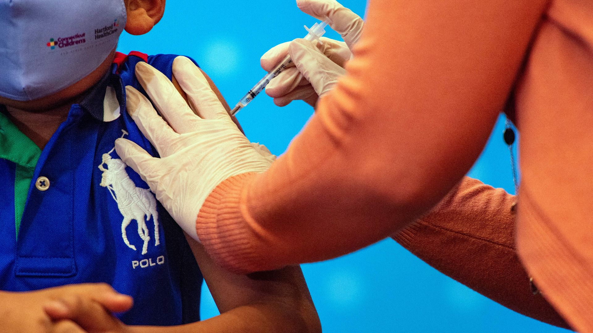 Photo of child being vaccinated