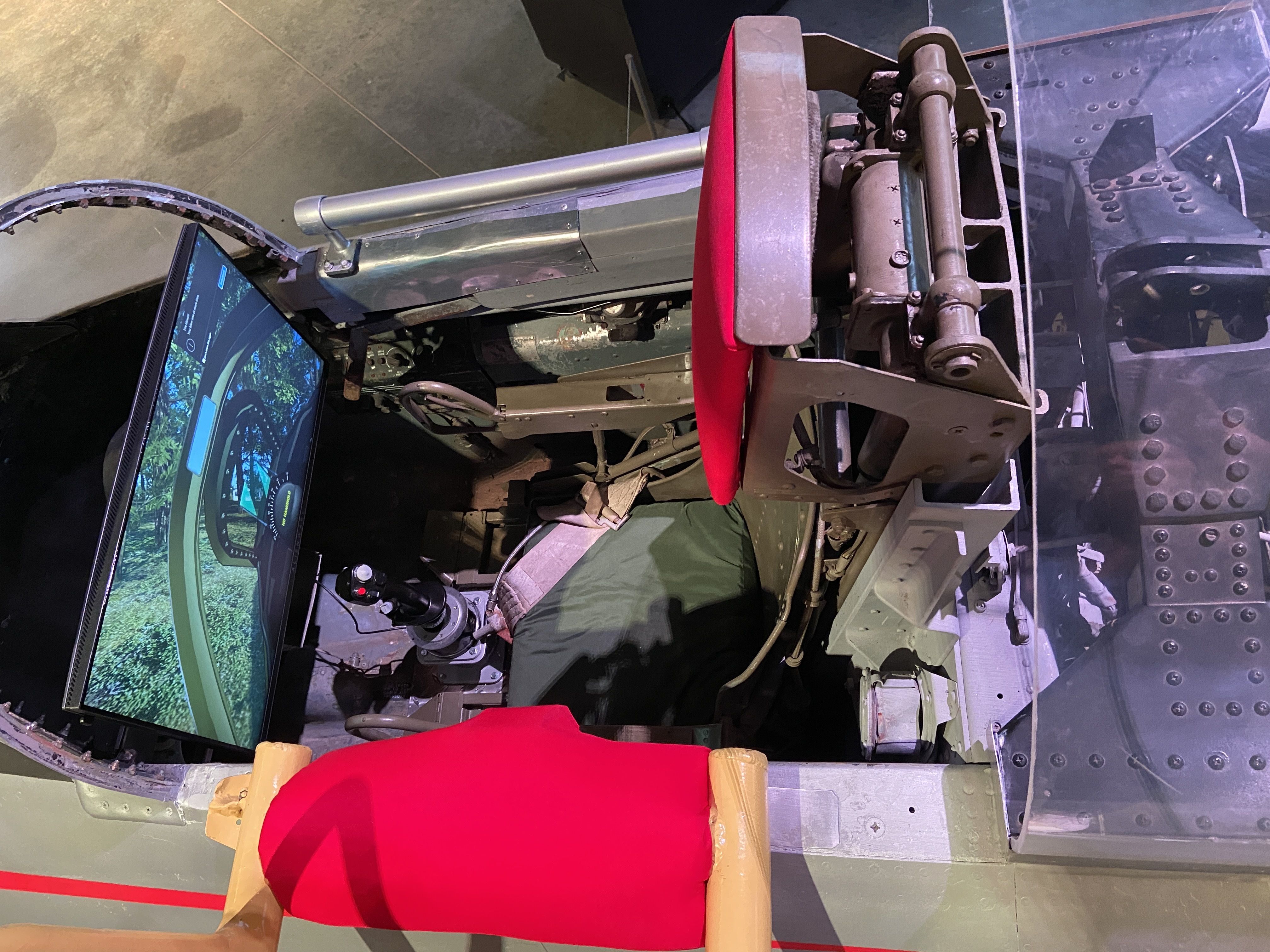 A plane simulator at the Sully Museum. 