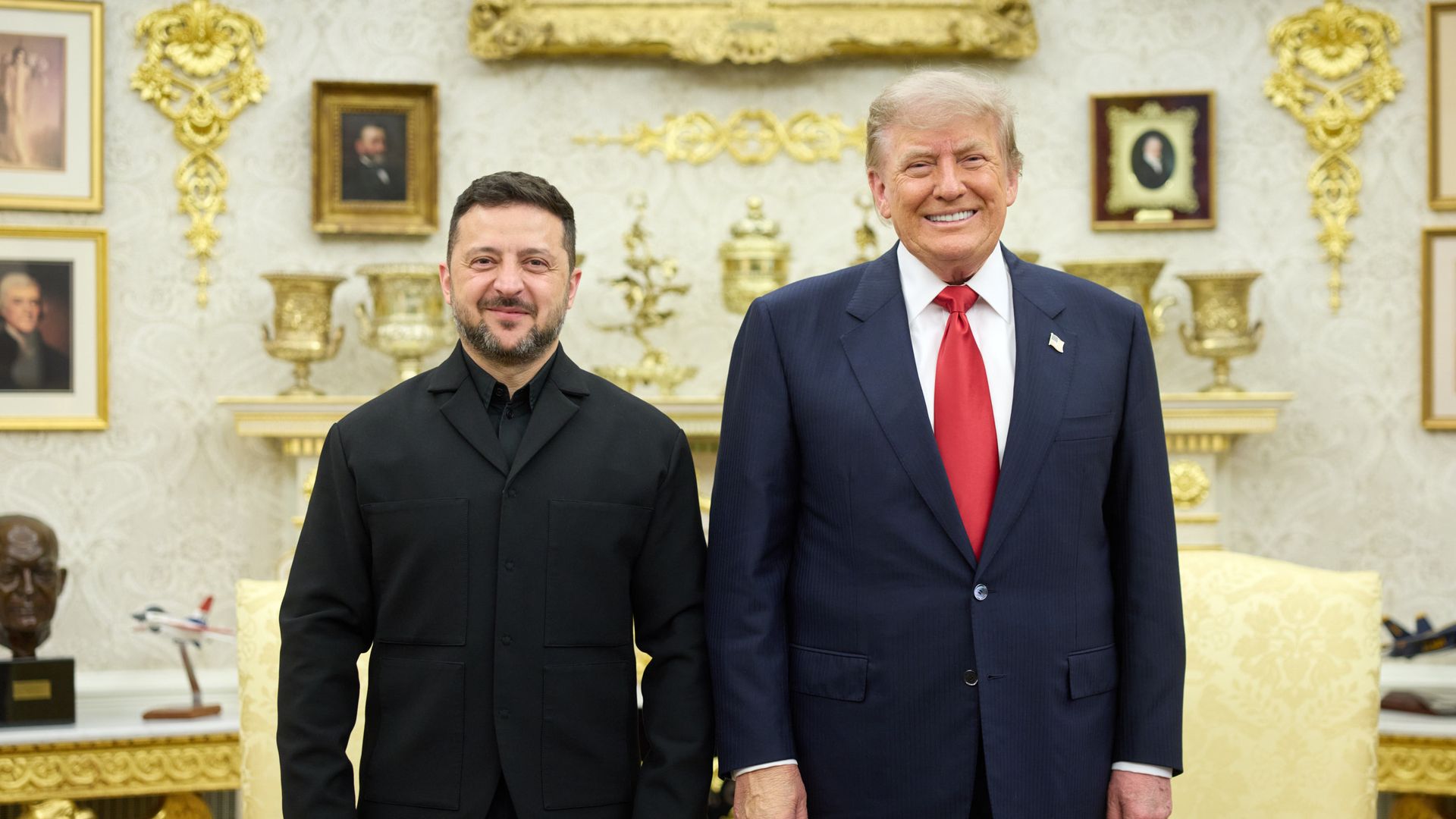 Ukrainian President Volodymyr Zelensky met with President Donald Trump at the White House on Tuesday. 
