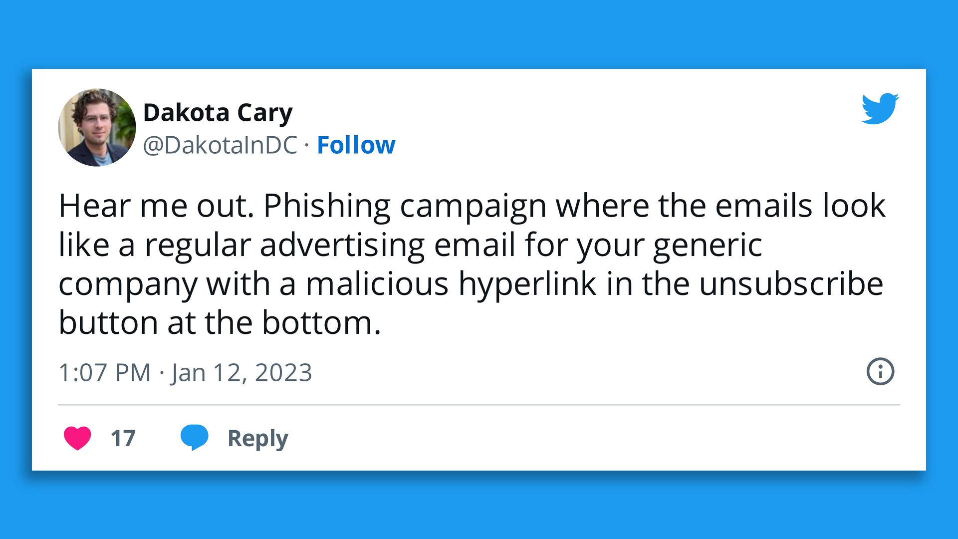 Screenshot of a tweet