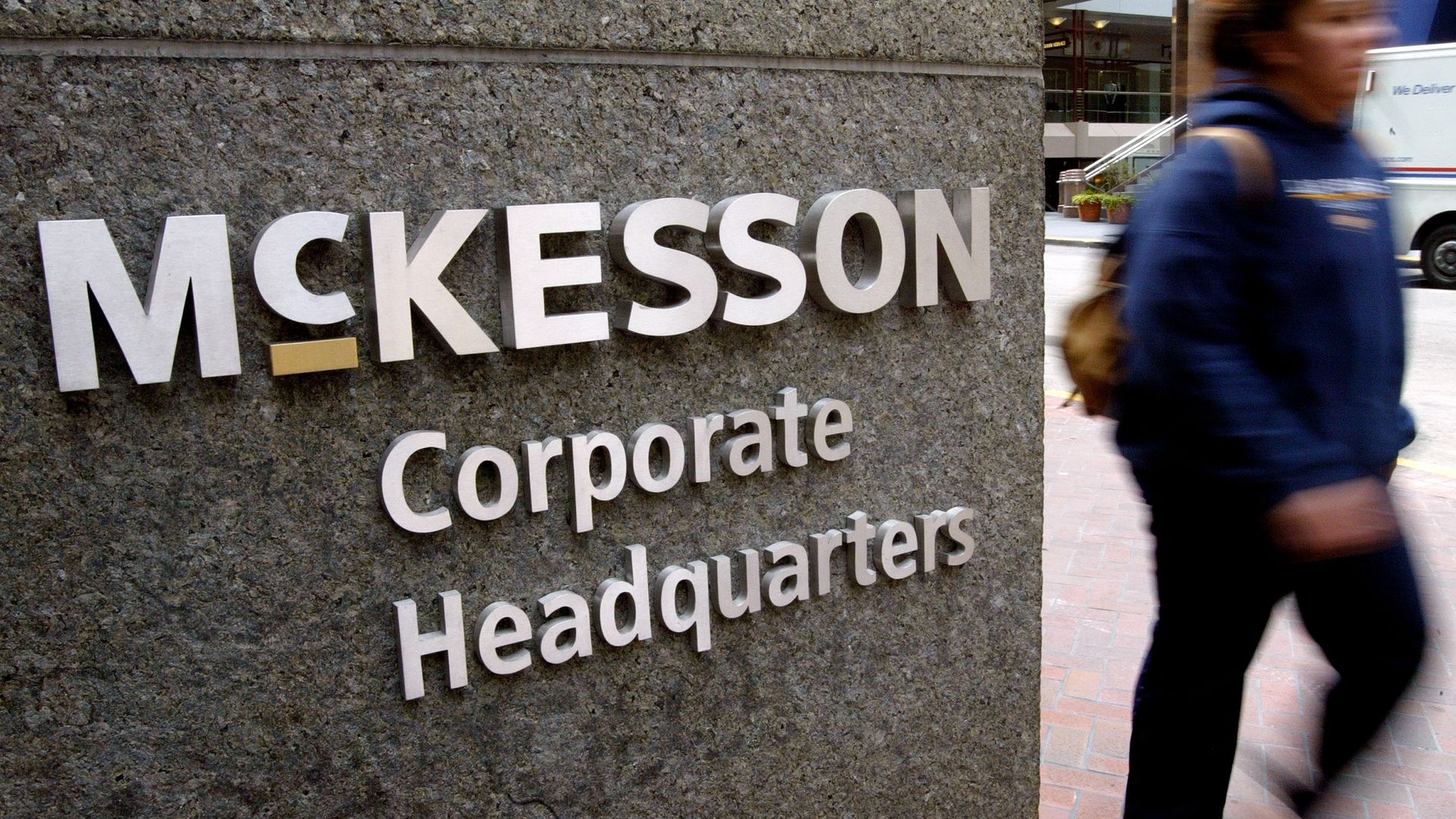 A building that reads "McKesson Corporate Headquarters"