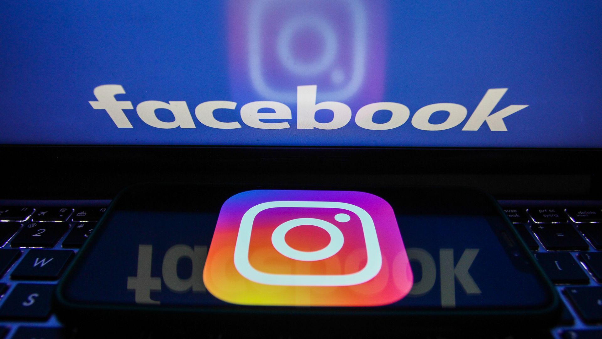 a facebook and instagram logo