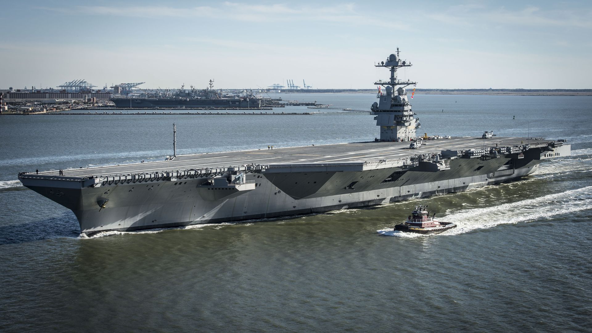 USS Gerald R. Ford, a Naval aircraft carrier
