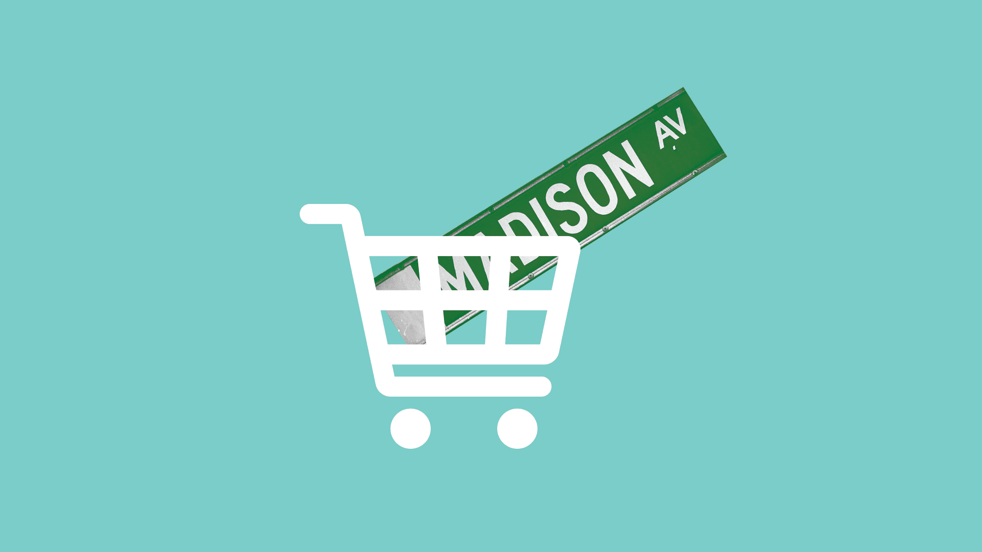 Madison Ave. in a shopping cart