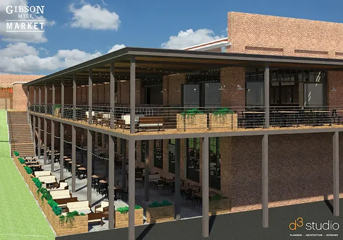 Gibson Mill Market rendering, Concord, Food hall