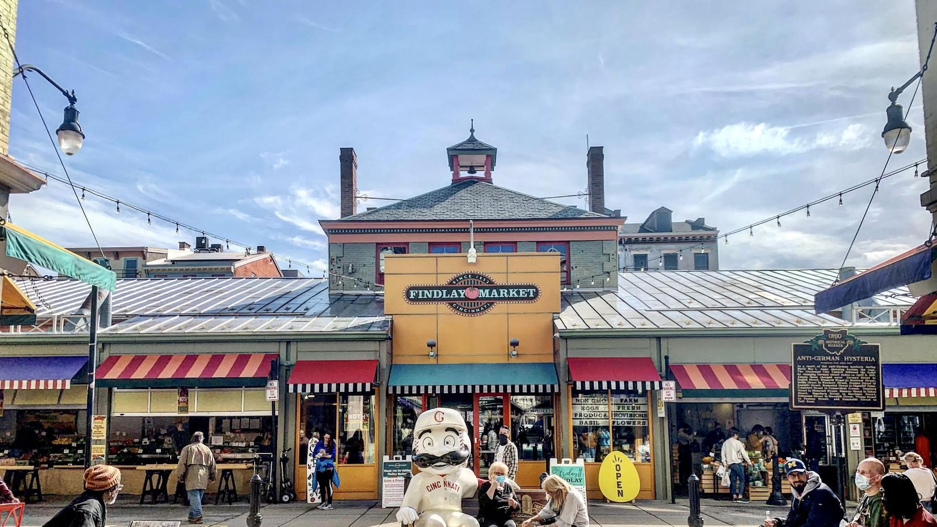 The exterior of Cincinnati's historic Findlay Market.
