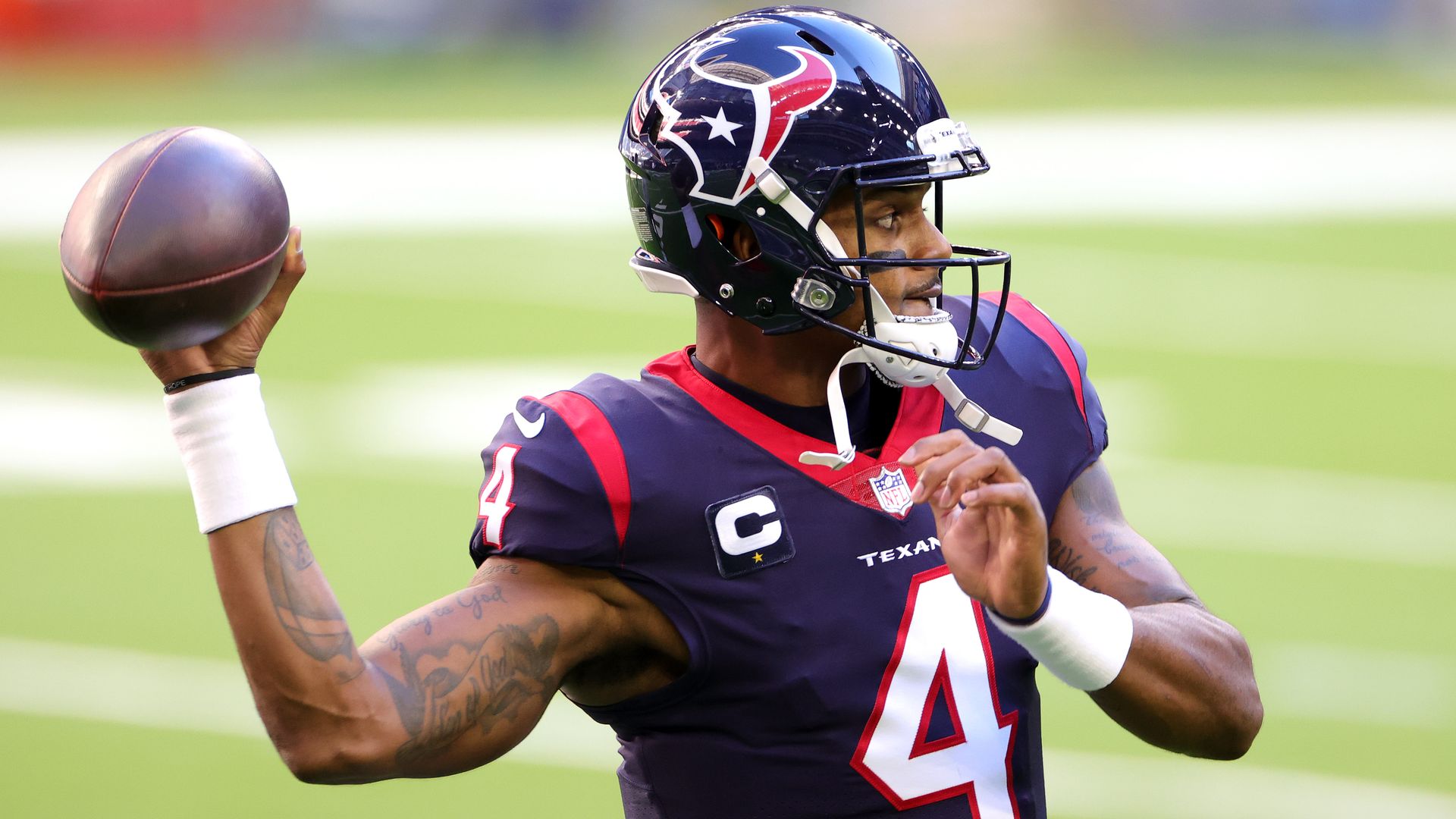 Texans QB Deshaun Watson in a game against the Tennessee Titans in Houston in January.