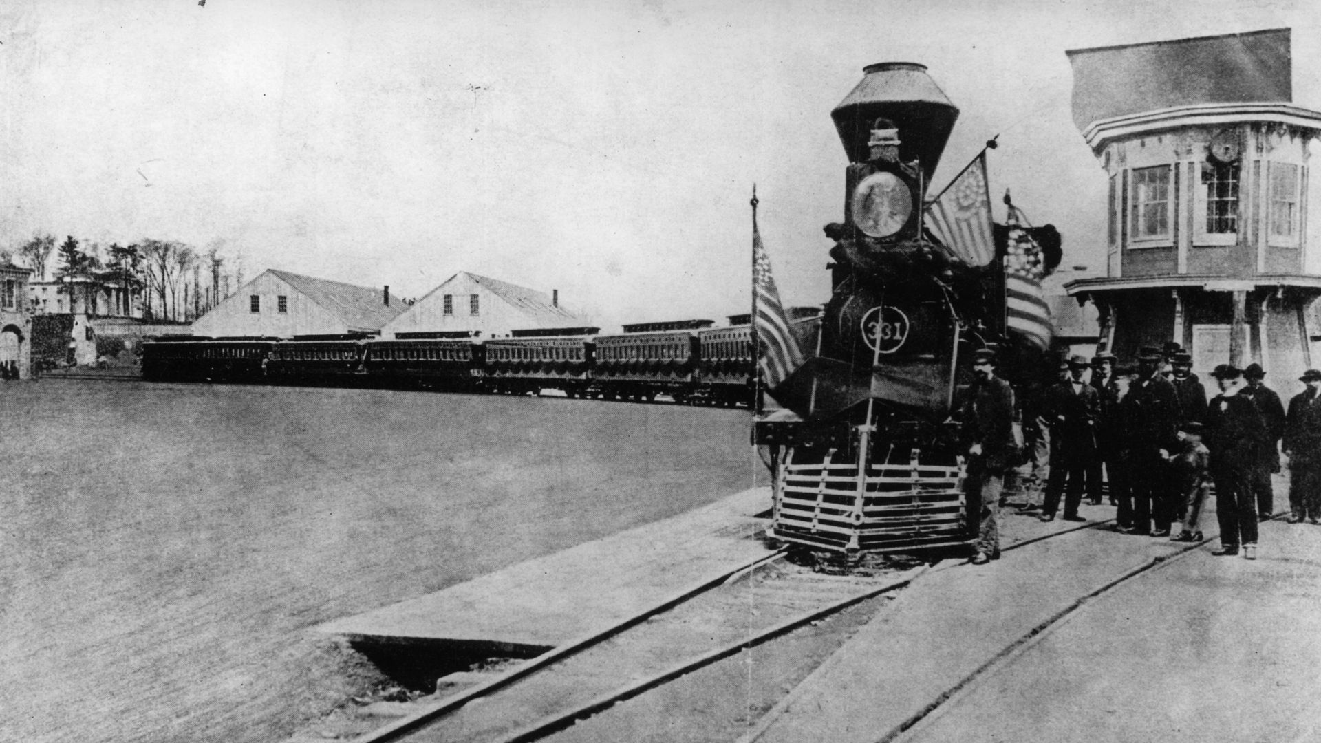 President Lincoln's funeral train in Philadelphia near the start of its 13 day 1,600 mile journey from Washington to Springfield in 1865.
