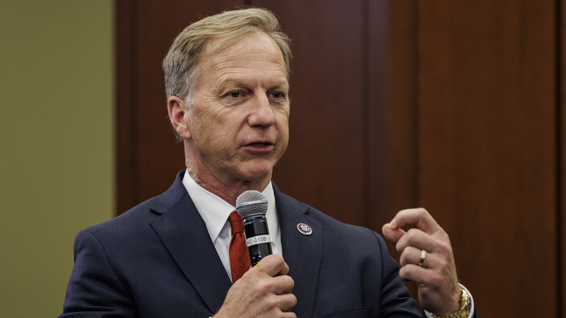WASHINGTON, DC - MARCH 01: Rep. Kevin Stern (R-OK) speaks during a town hall event hosted by House Republicans ahead of President Joe Bidens first State of the Union address tonight on March 1, 2022 in Washington, DC. (Photo by Samuel Corum/Getty Images)