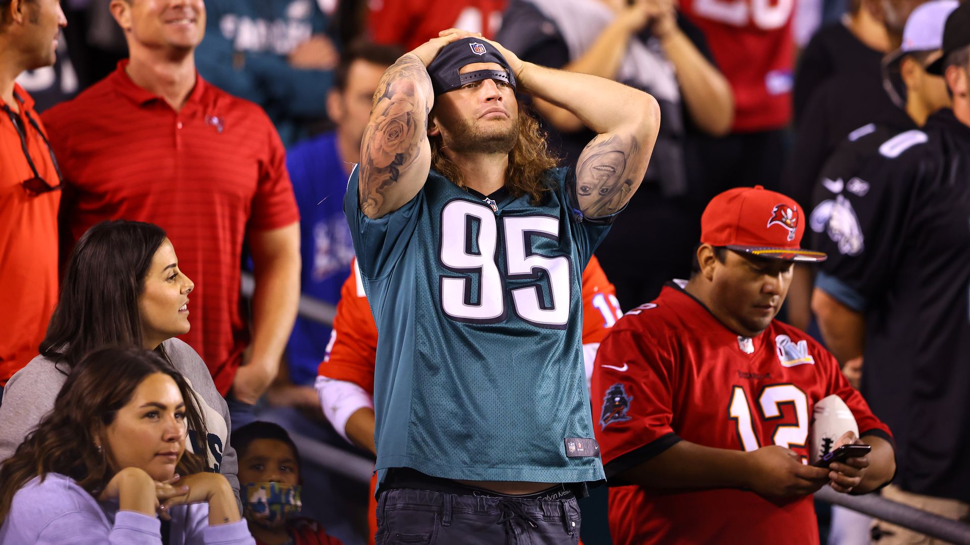 sad eagles fan