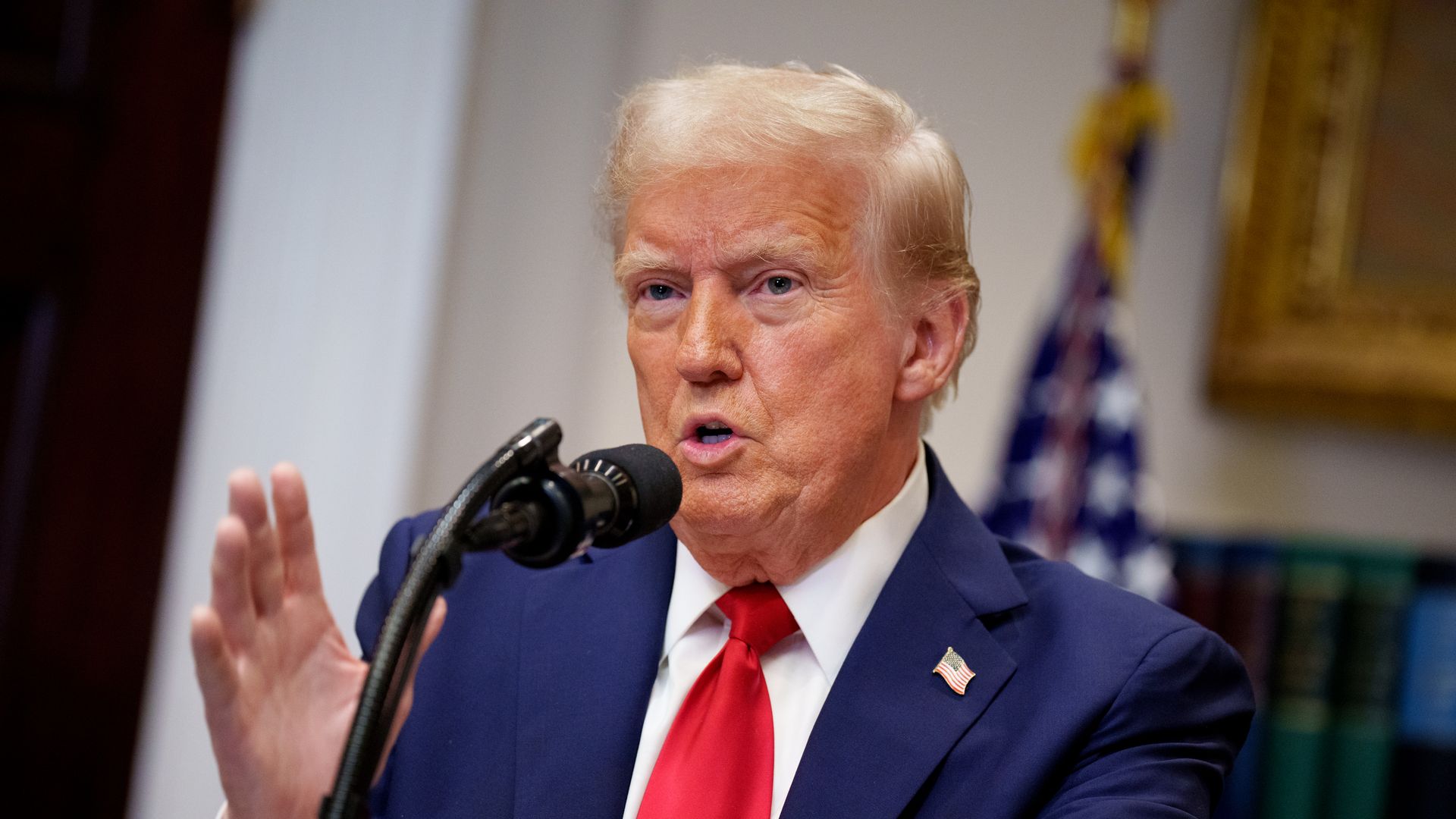 Close up of President Donald Trump.