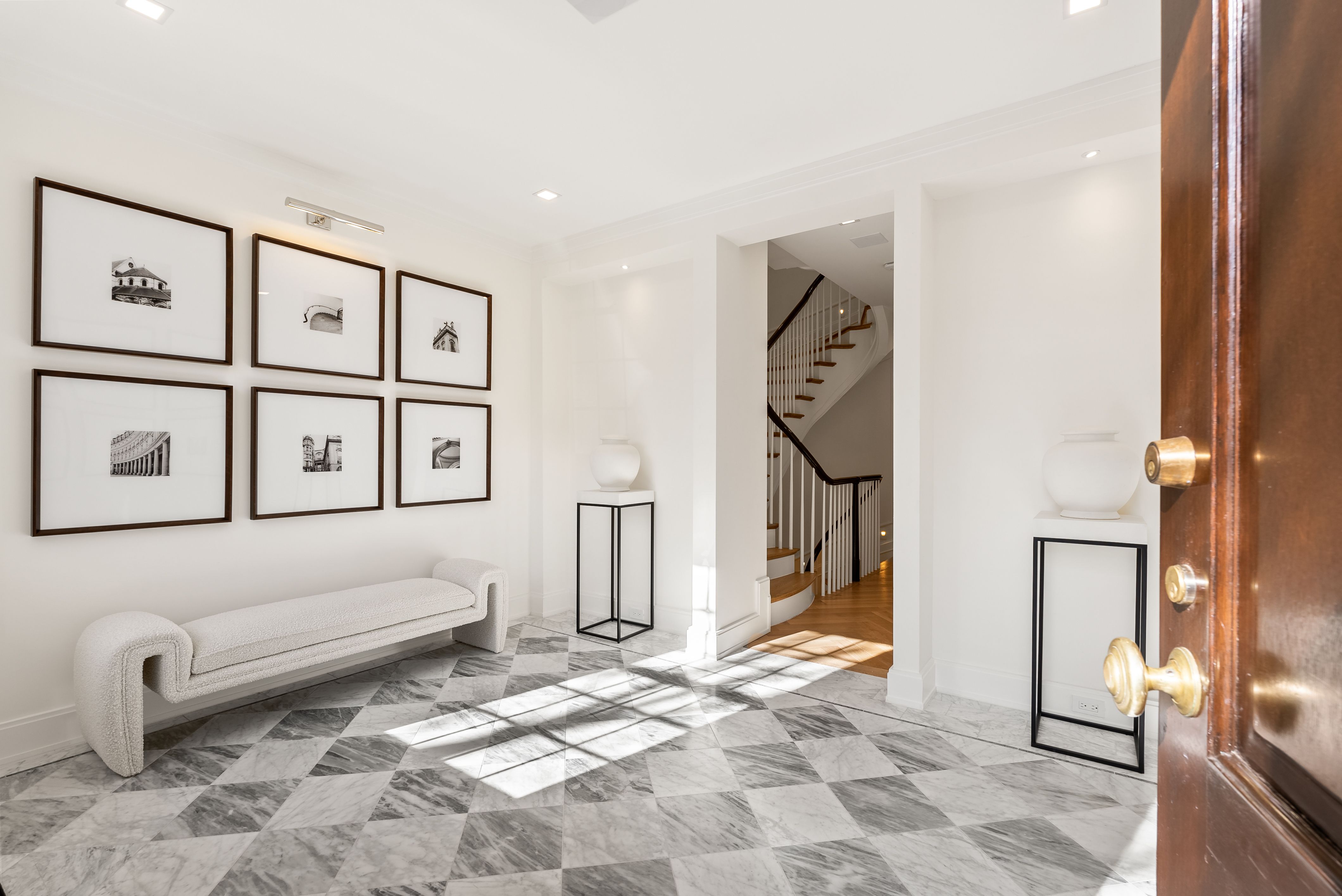 A photo showing the foyer of a townhouse in the Georgetown neighborhood of Washington, D.C.