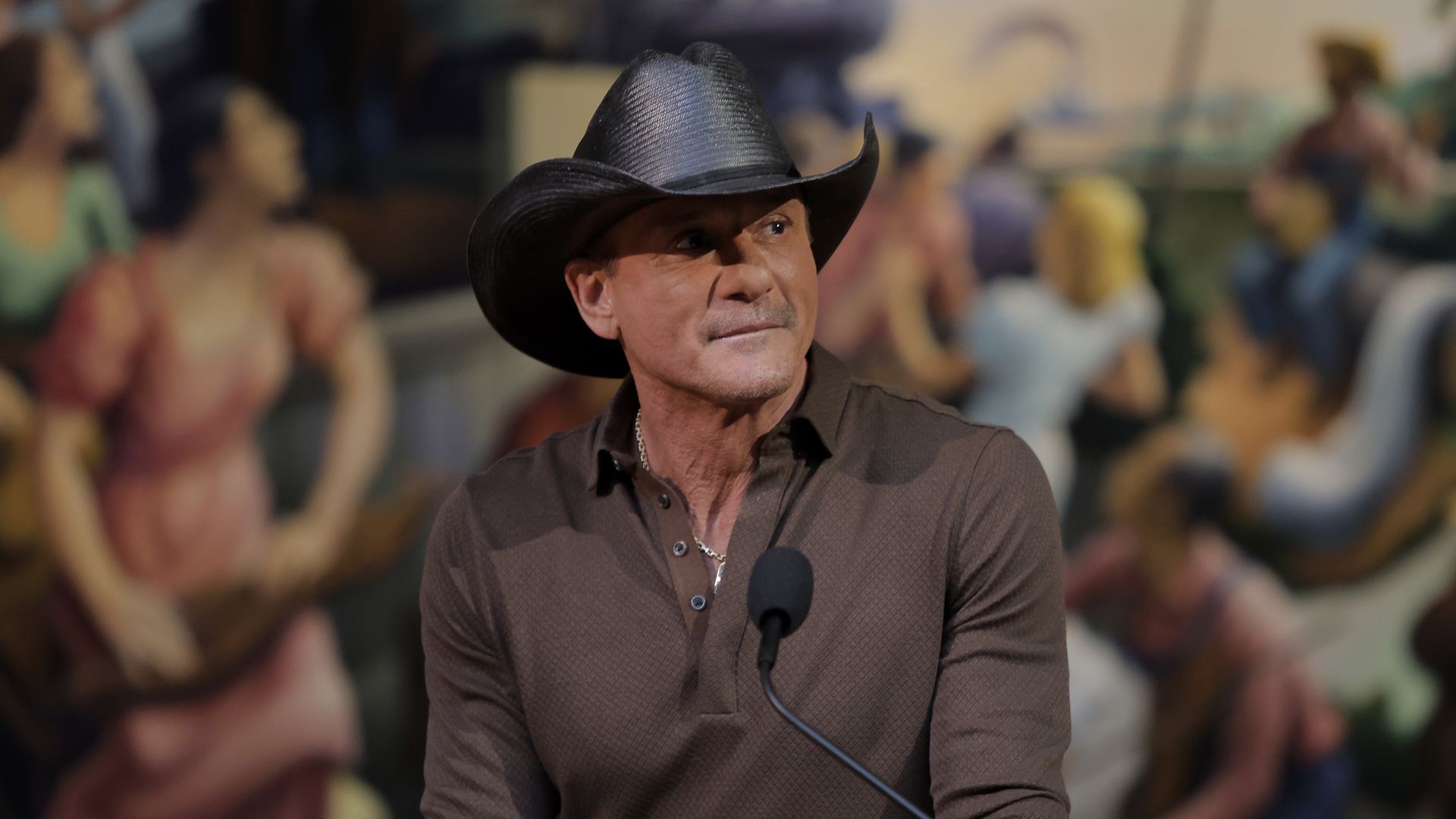 Inductee, Tim McGraw speaks onstage at the Country Music Hall of Fame Inductee Press Conference at Country Music Hall of Fame and Museum on March 20, 2026 in Nashville, Tennessee.
