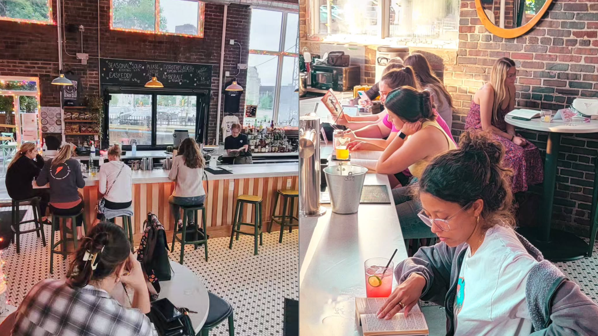 People reading their books inside Secret Admirer