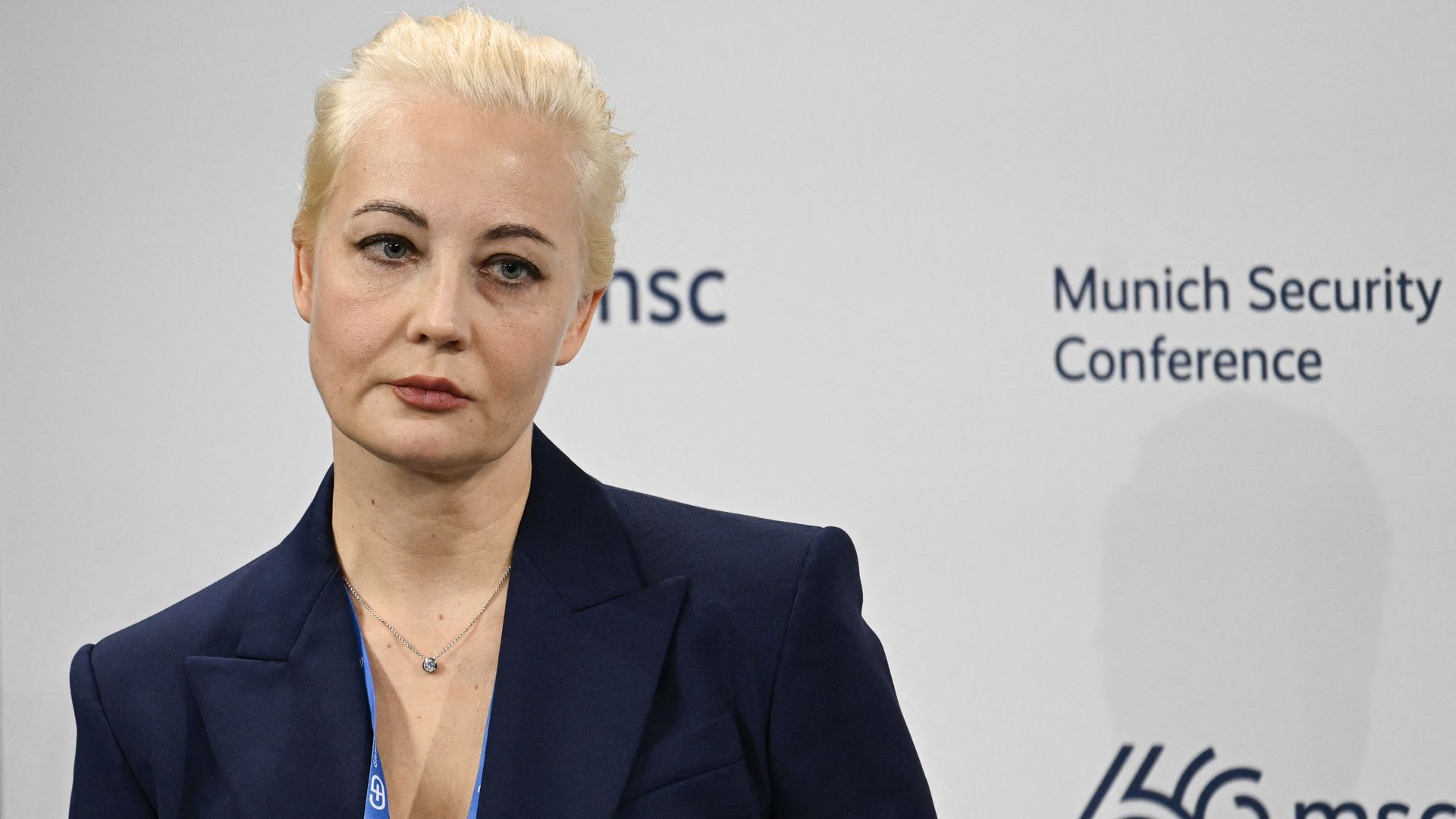 Close-up image of Yulia Navalnaya 