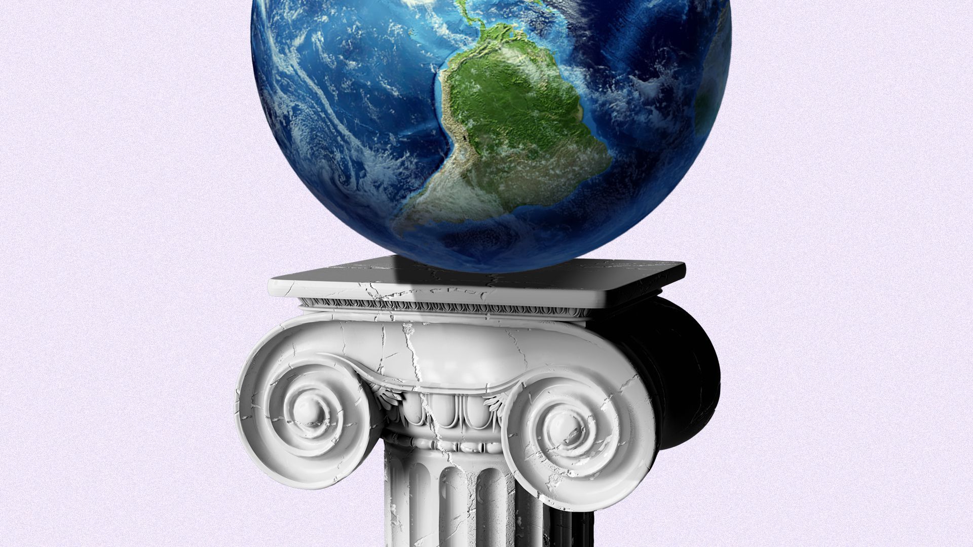 Illustration of a globe on top of a pillar