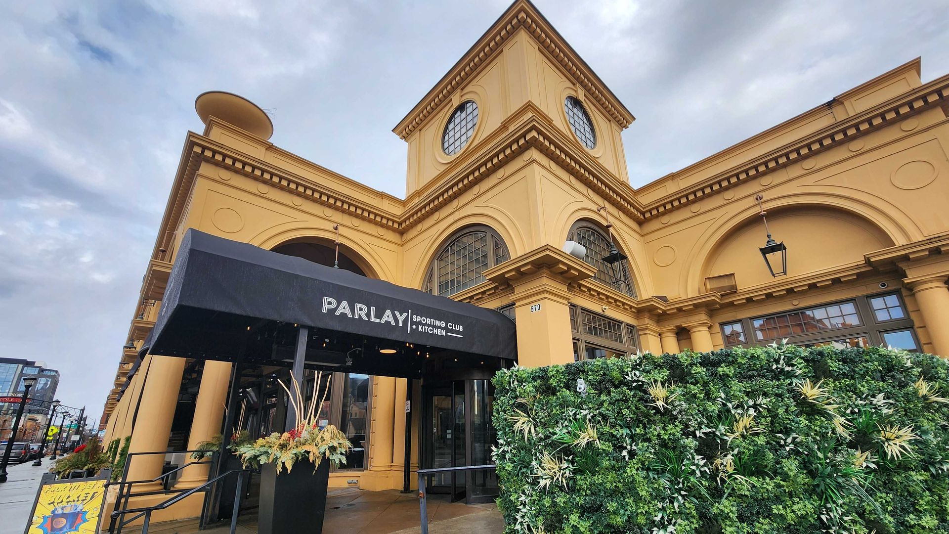 The front door to Parlay Sporting Club + Kitchen in Columbus' Short North.