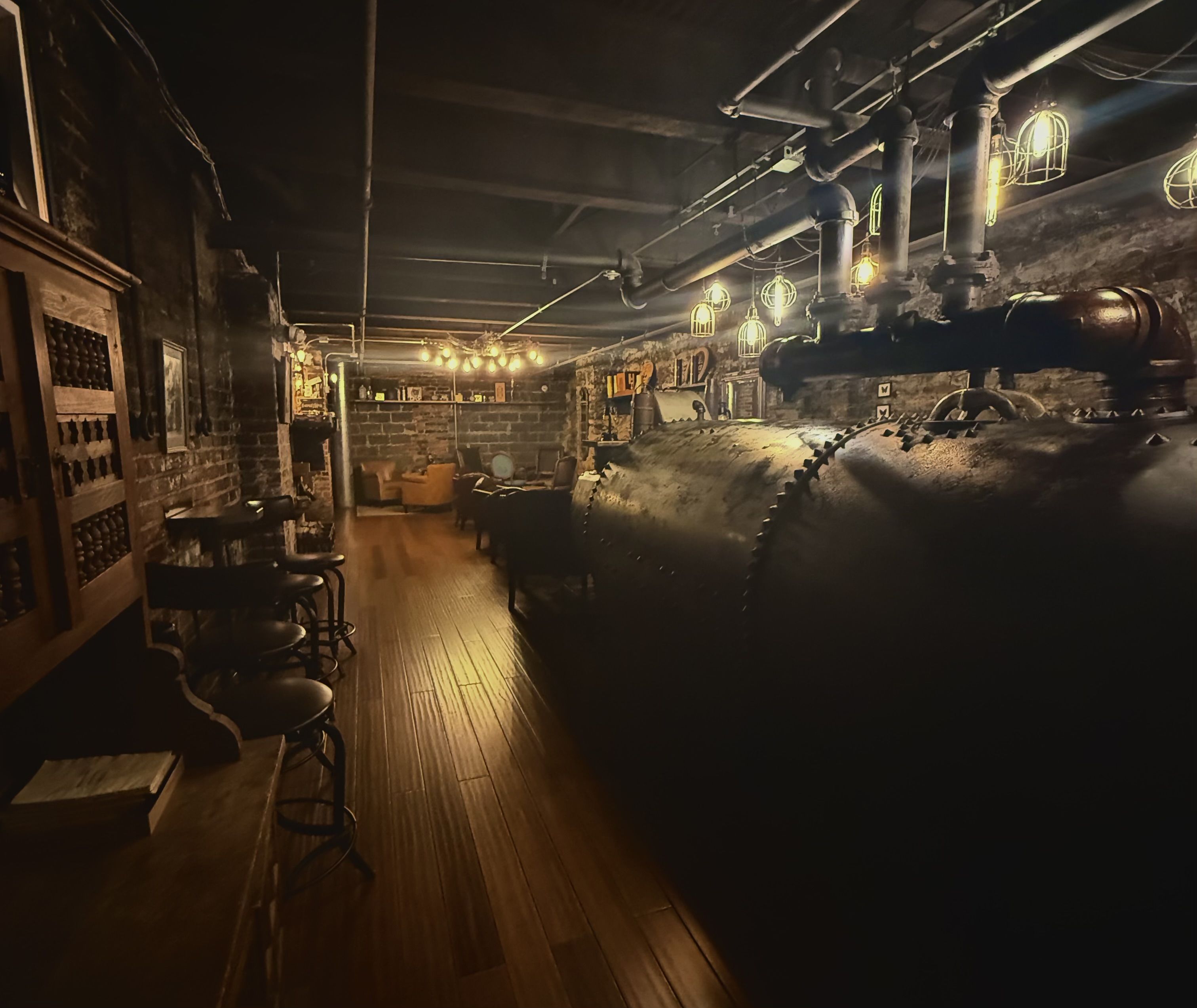 The inside of Swordfish Tom's