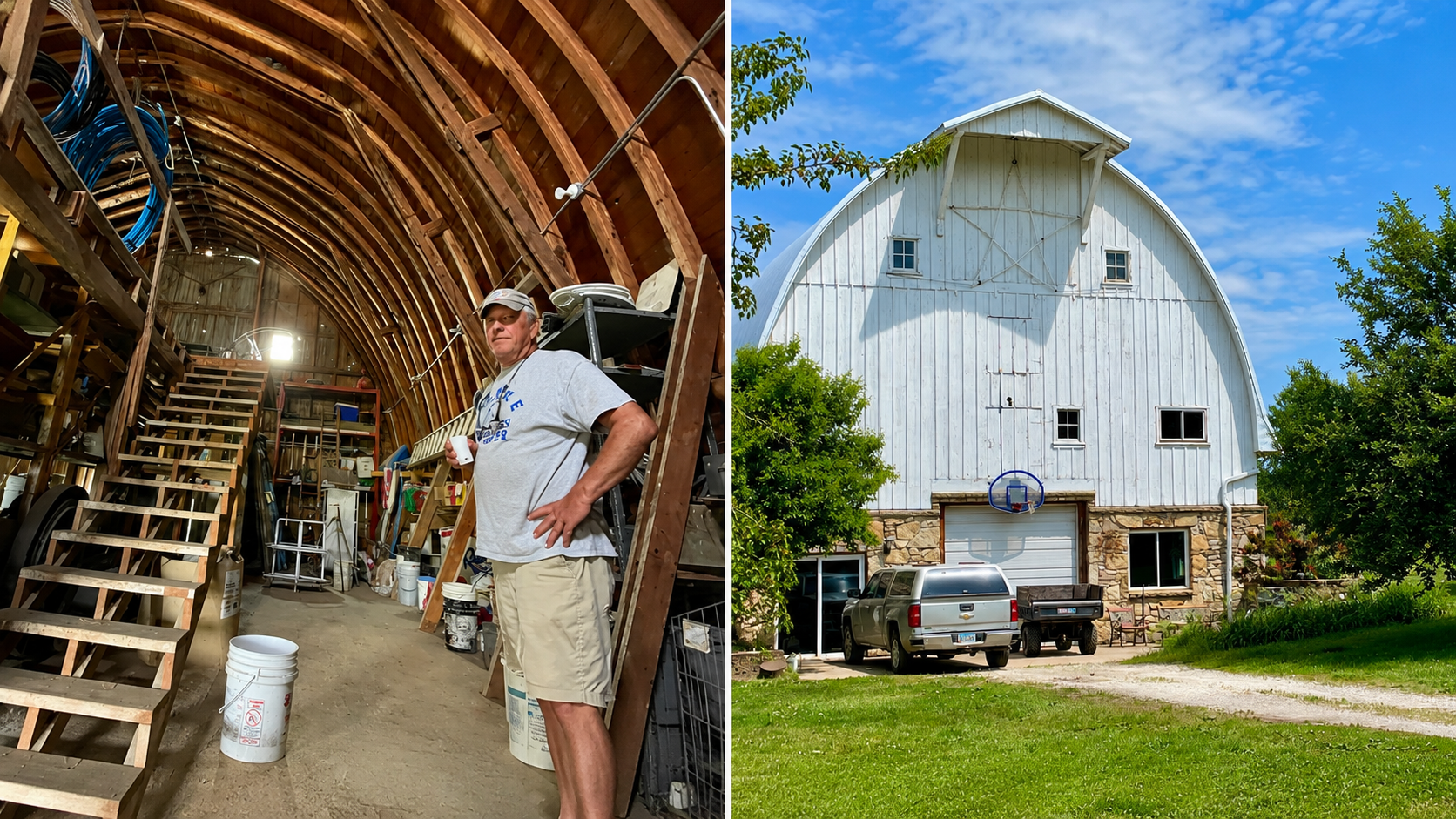 Photos of a barn.