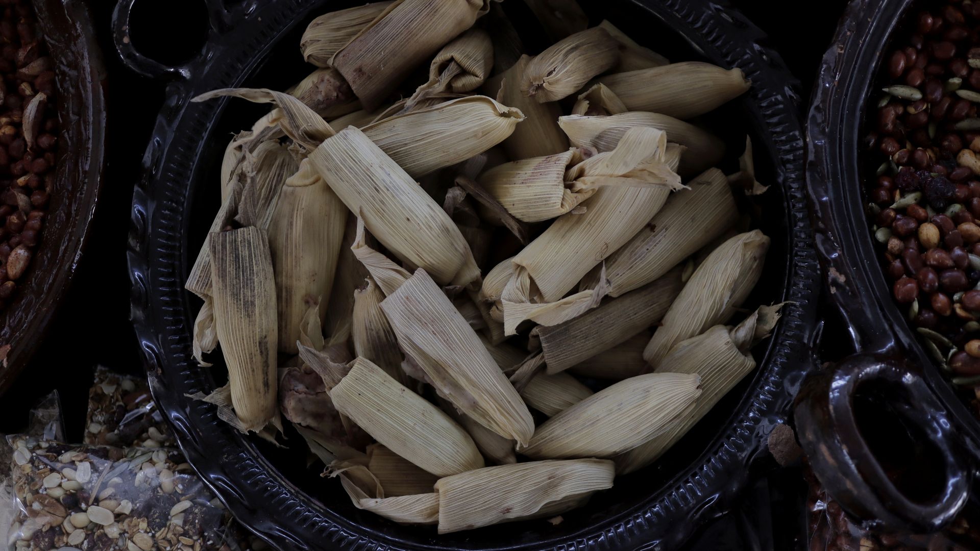 A bucket of tamales.
