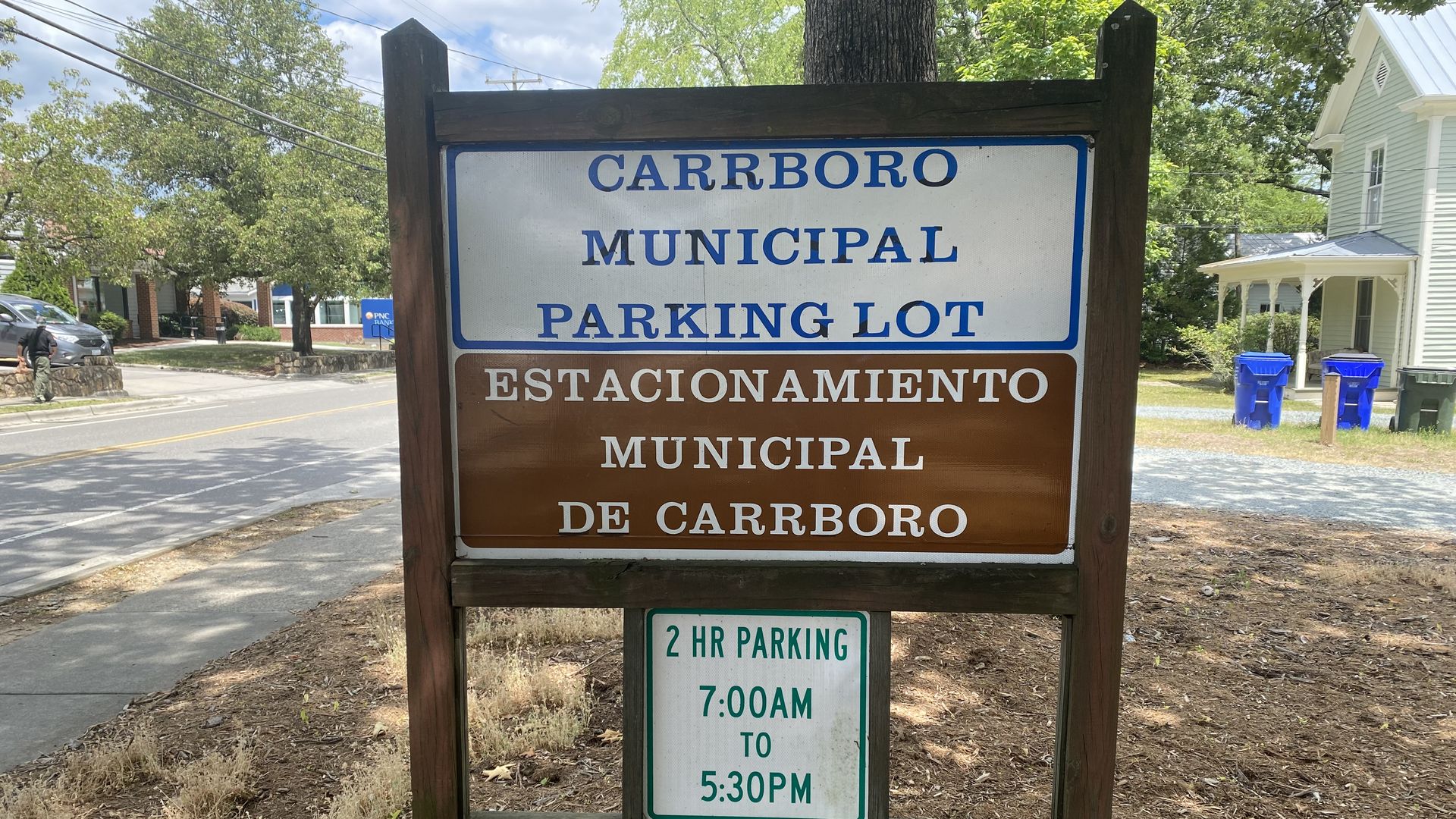 carrboro parking sign